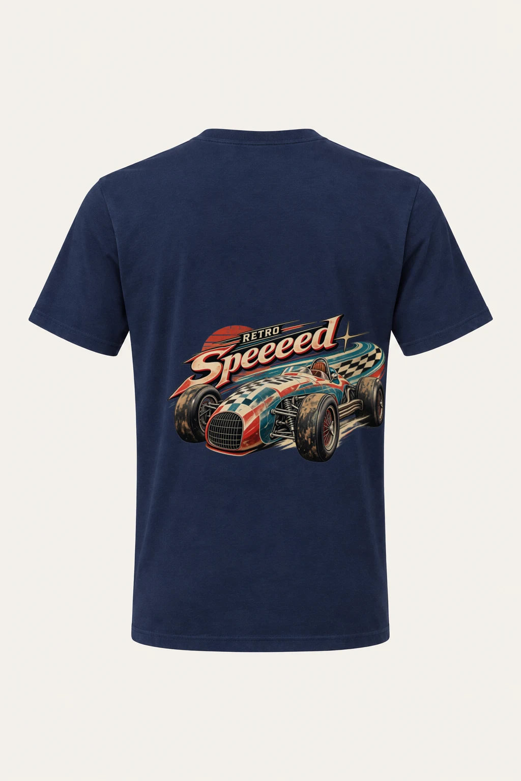 "Retro Speed" Heavyweight Unisex Crewneck T-shirt | Gildan 5000