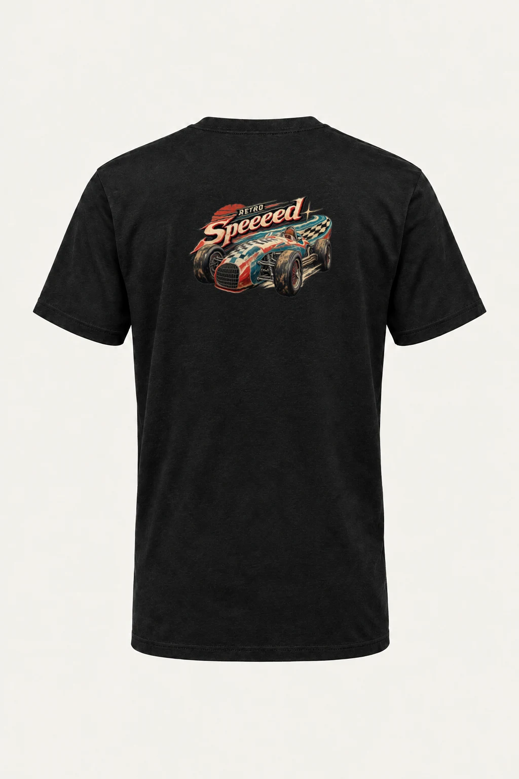 "Retro Speed" Heavyweight Unisex Crewneck T-shirt | Gildan 5000