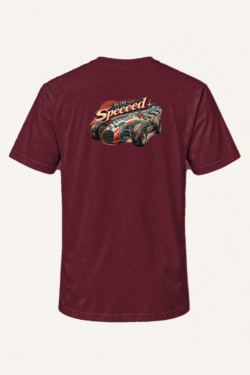 "Retro Speed" Heavyweight Unisex Crewneck T-shirt | Gildan 5000