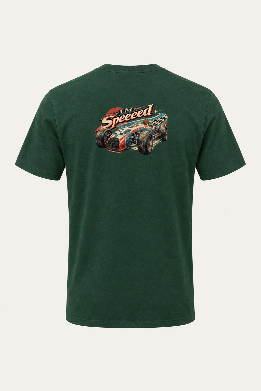 "Retro Speed" Heavyweight Unisex Crewneck T-shirt | Gildan 5000