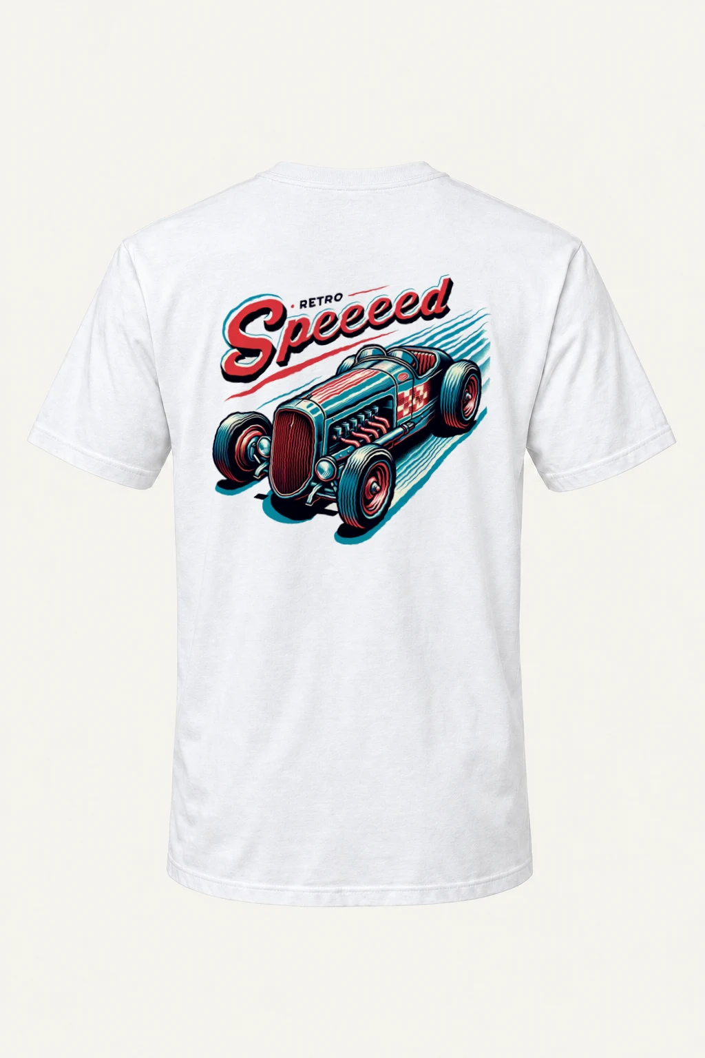 "Retro Speed" Heavyweight Unisex Crewneck T-shirt | Gildan 5000