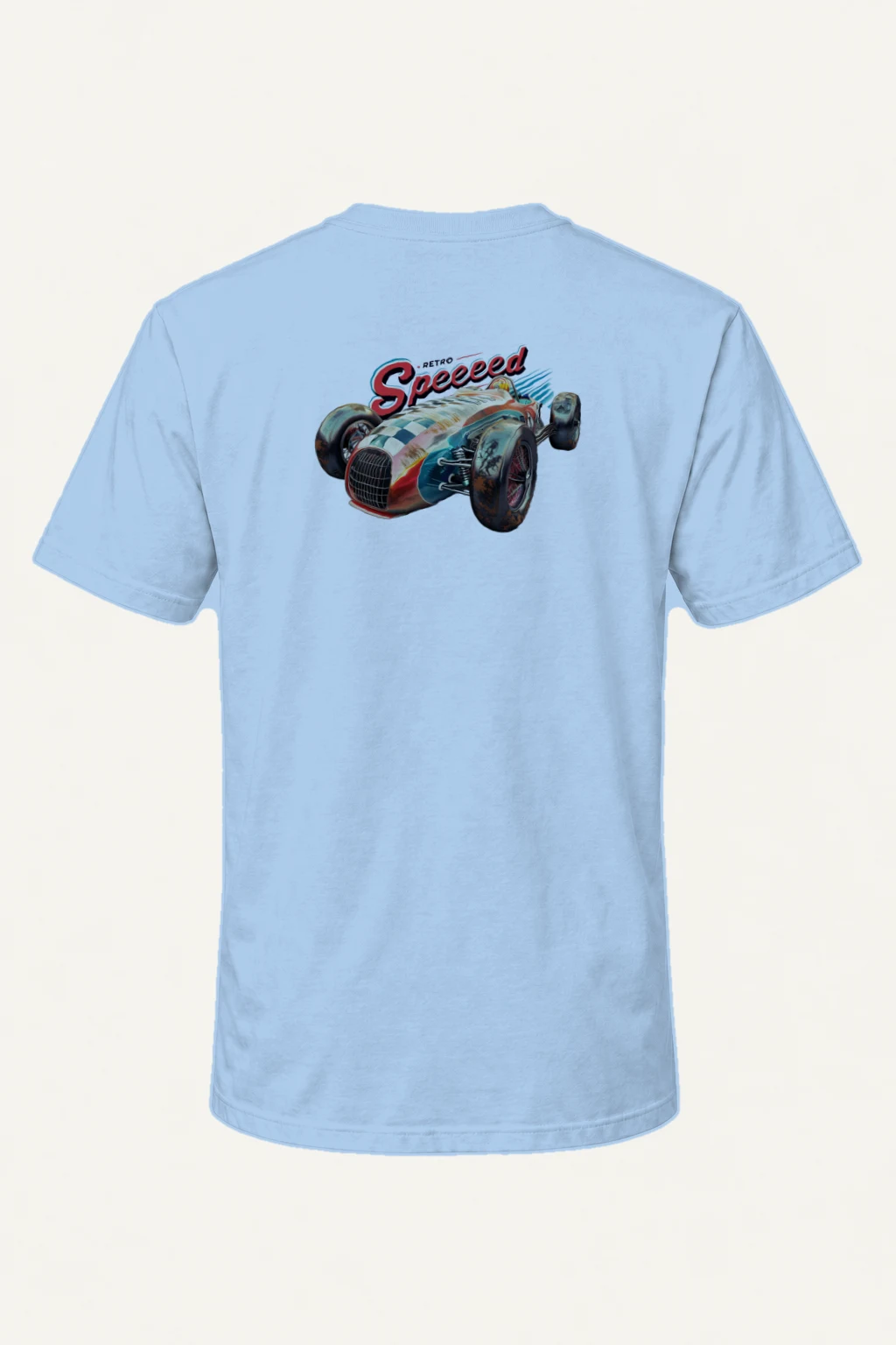 "Retro Speed" Heavyweight Unisex Crewneck T-shirt | Gildan 5000