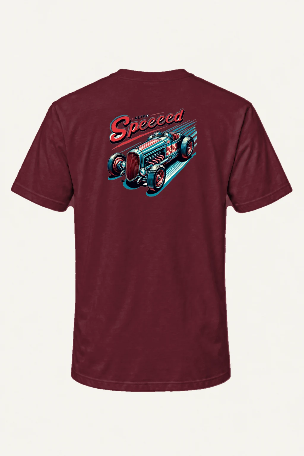 "Retro Speed" Heavyweight Unisex Crewneck T-shirt | Gildan 5000