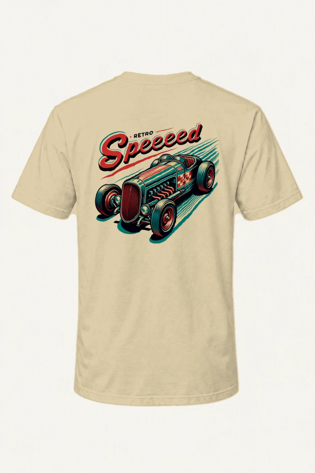 "Retro Speed" Heavyweight Unisex Crewneck T-shirt | Gildan 5000