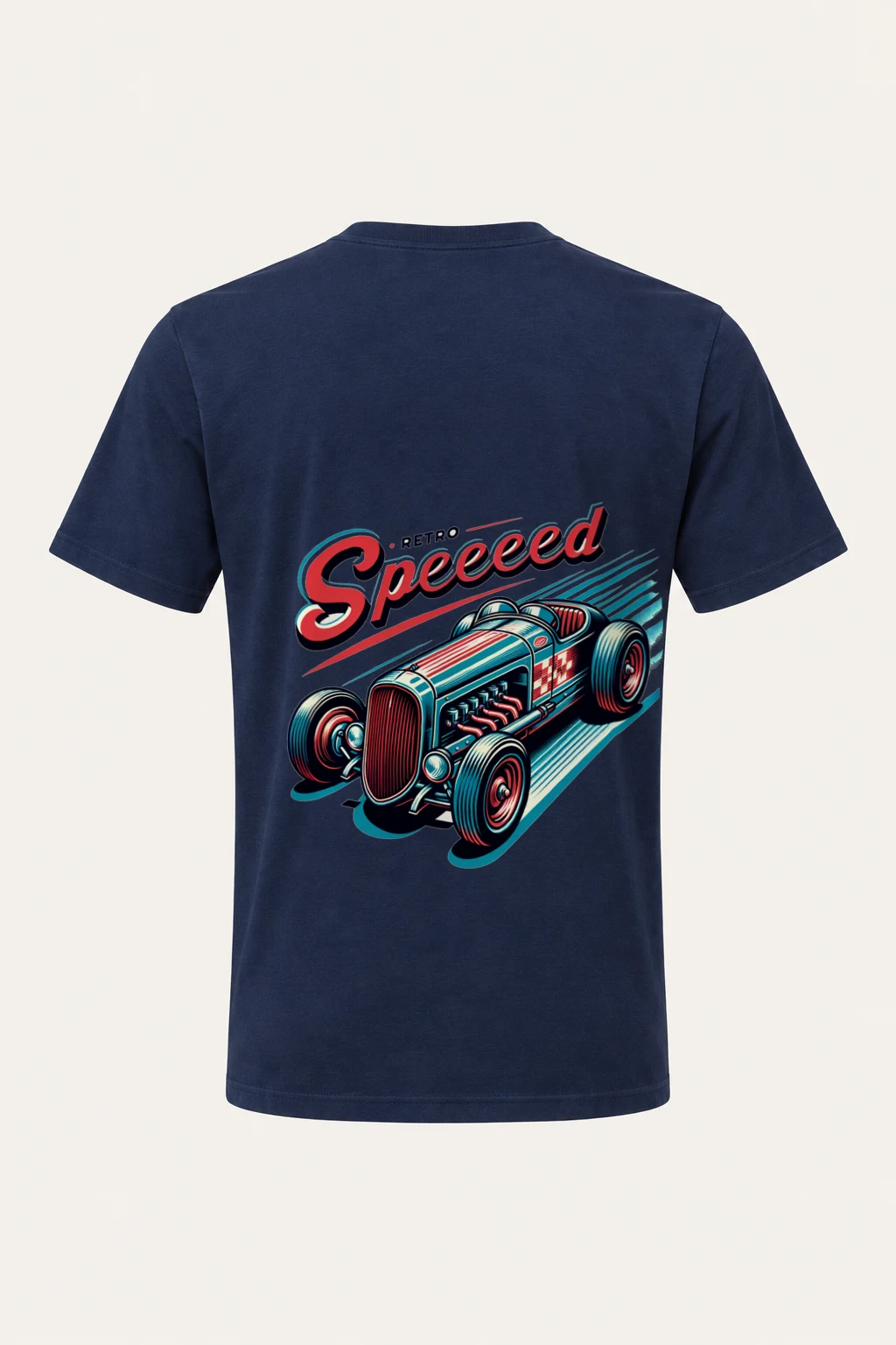 "Retro Speed" Heavyweight Unisex Crewneck T-shirt | Gildan 5000
