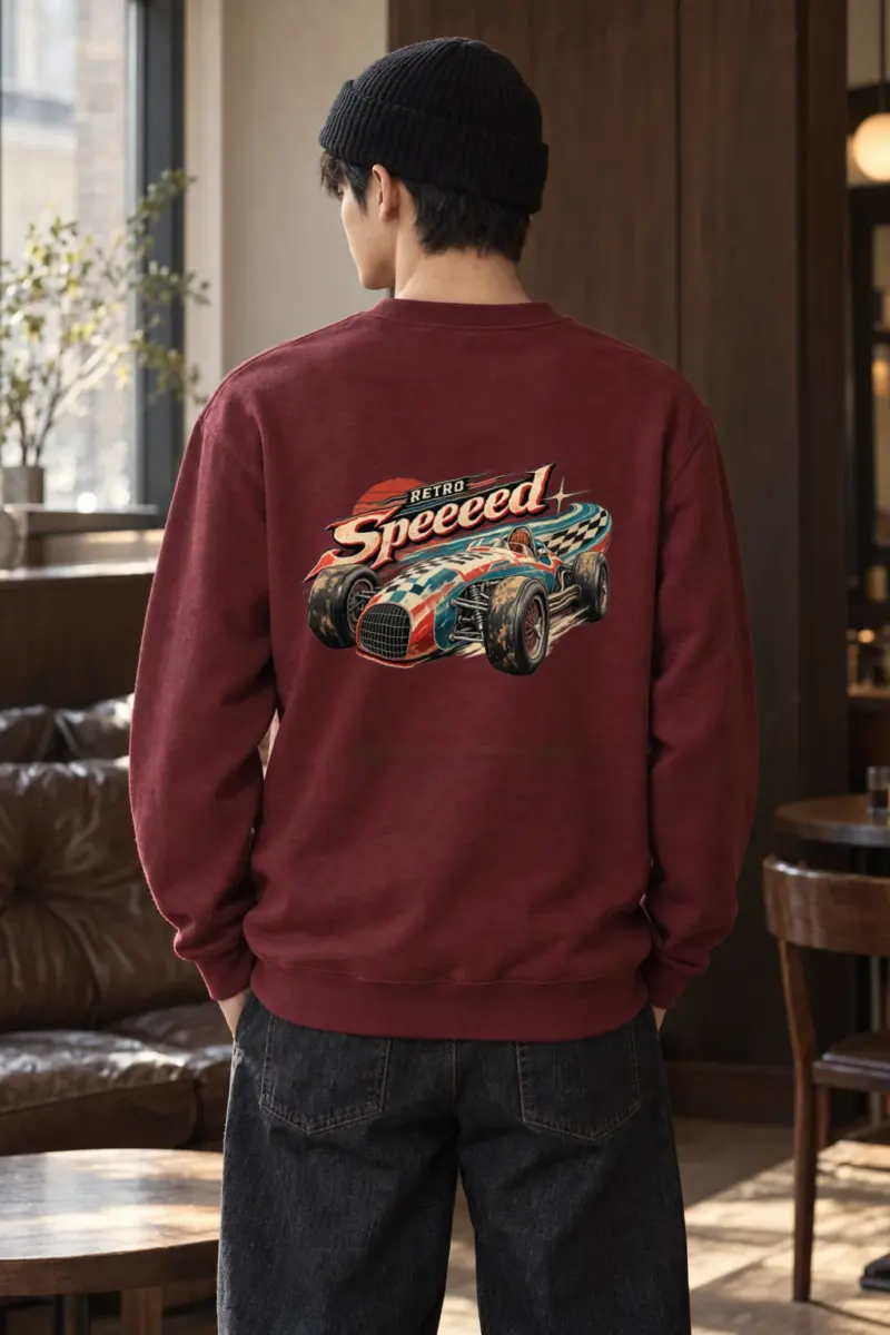 "Retro Speed Racer" Heavy Blend Unisex Crewneck Sweatshirt | Gildan 18000
