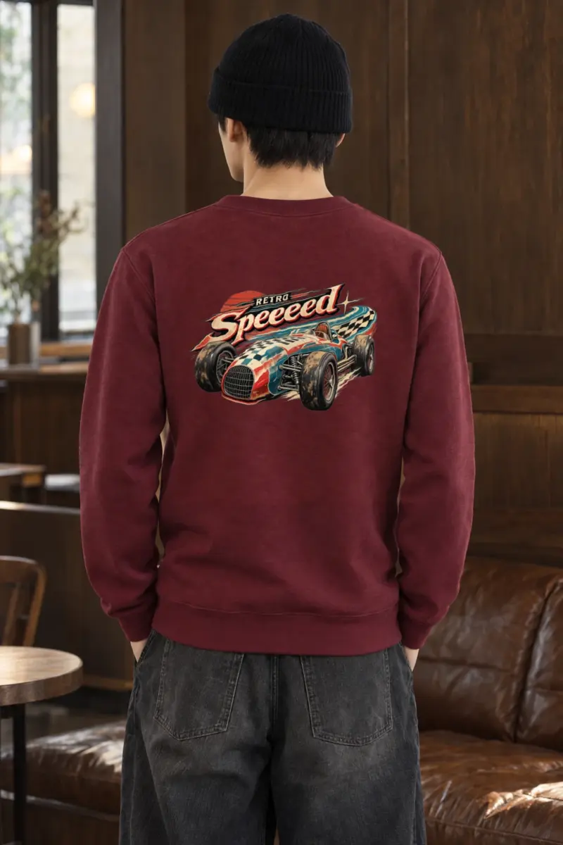 "Retro Speed Racer" Heavy Blend Unisex Crewneck Sweatshirt