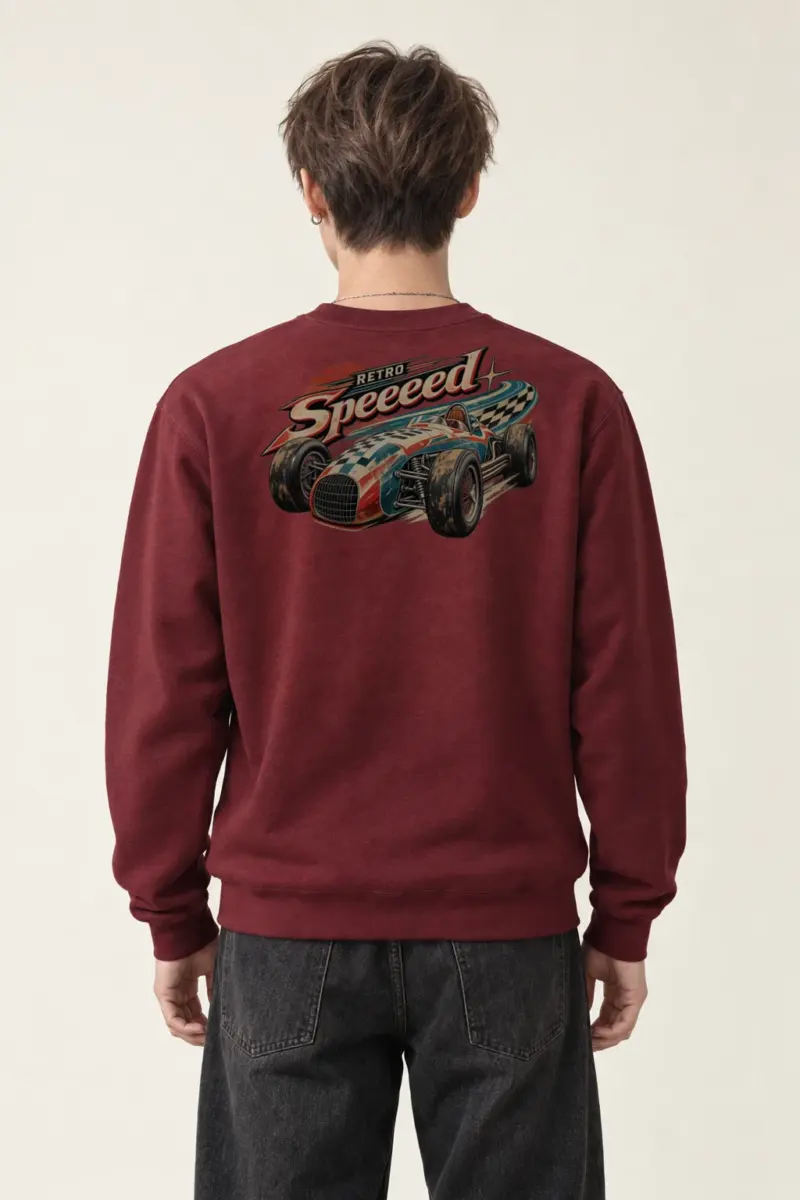 "Retro Speed Racer" Heavy Blend Unisex Crewneck Sweatshirt