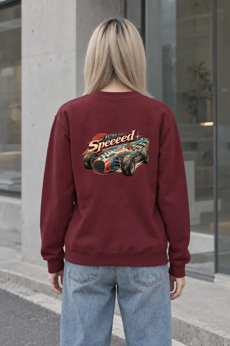"Retro Speed Racer" Heavy Blend Unisex Crewneck Sweatshirt