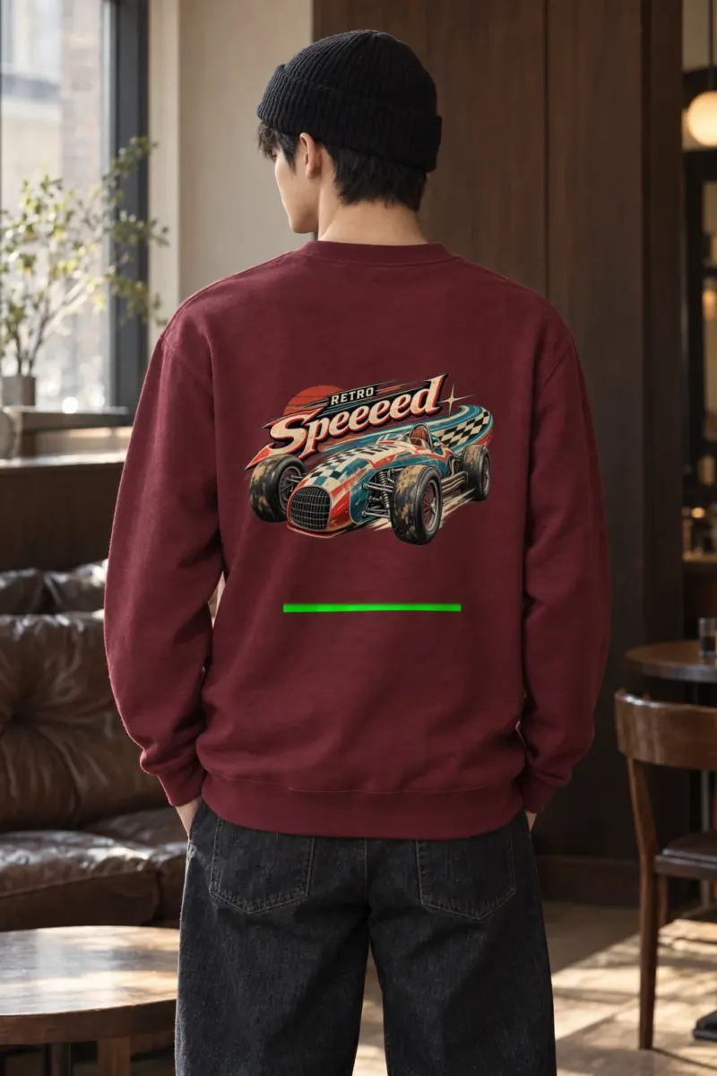 "Retro Speed Racer" Heavy Blend Unisex Crewneck Sweatshirt | Gildan 18000