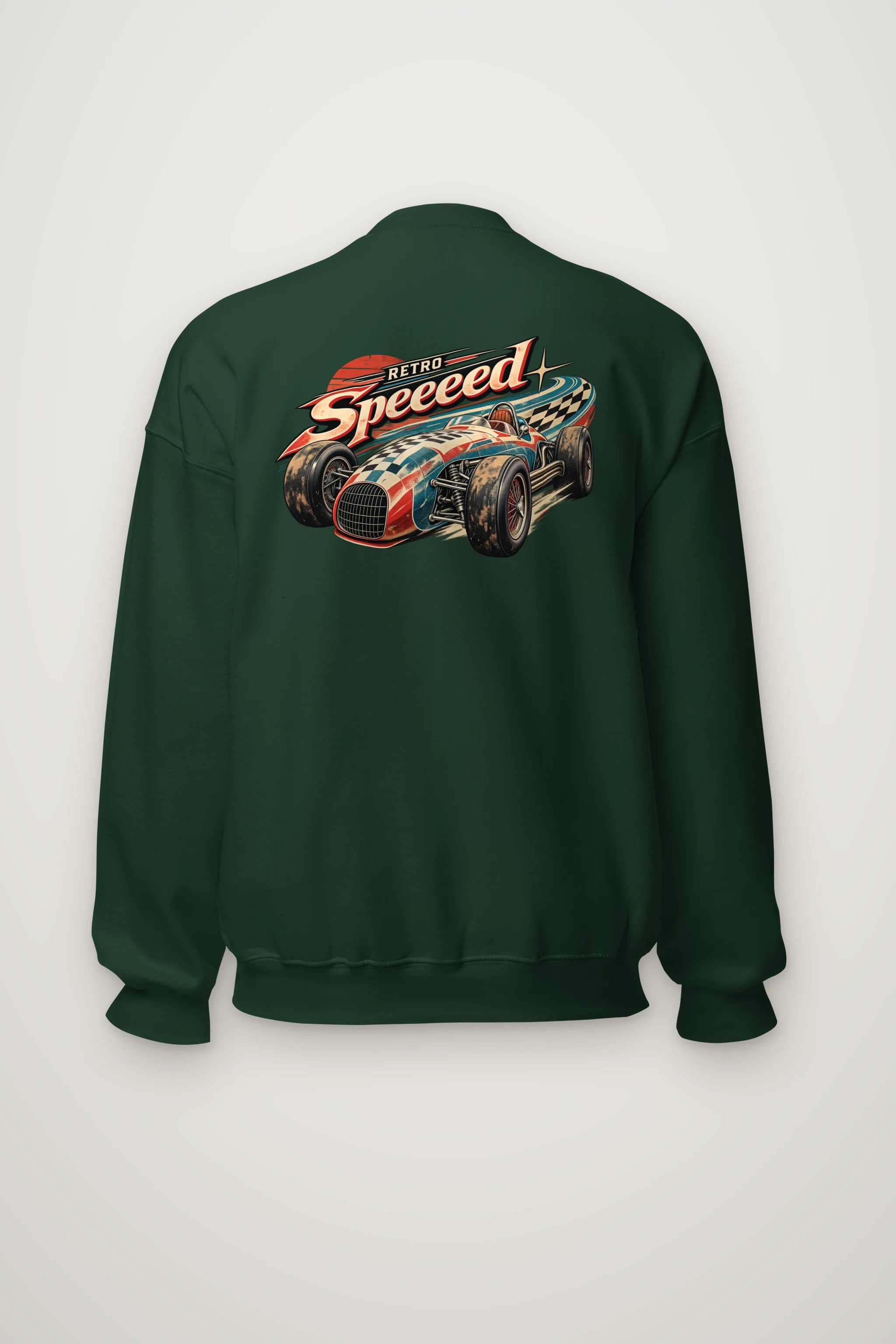 "Retro Speed Racer" Heavy Blend Unisex Crewneck Sweatshirt