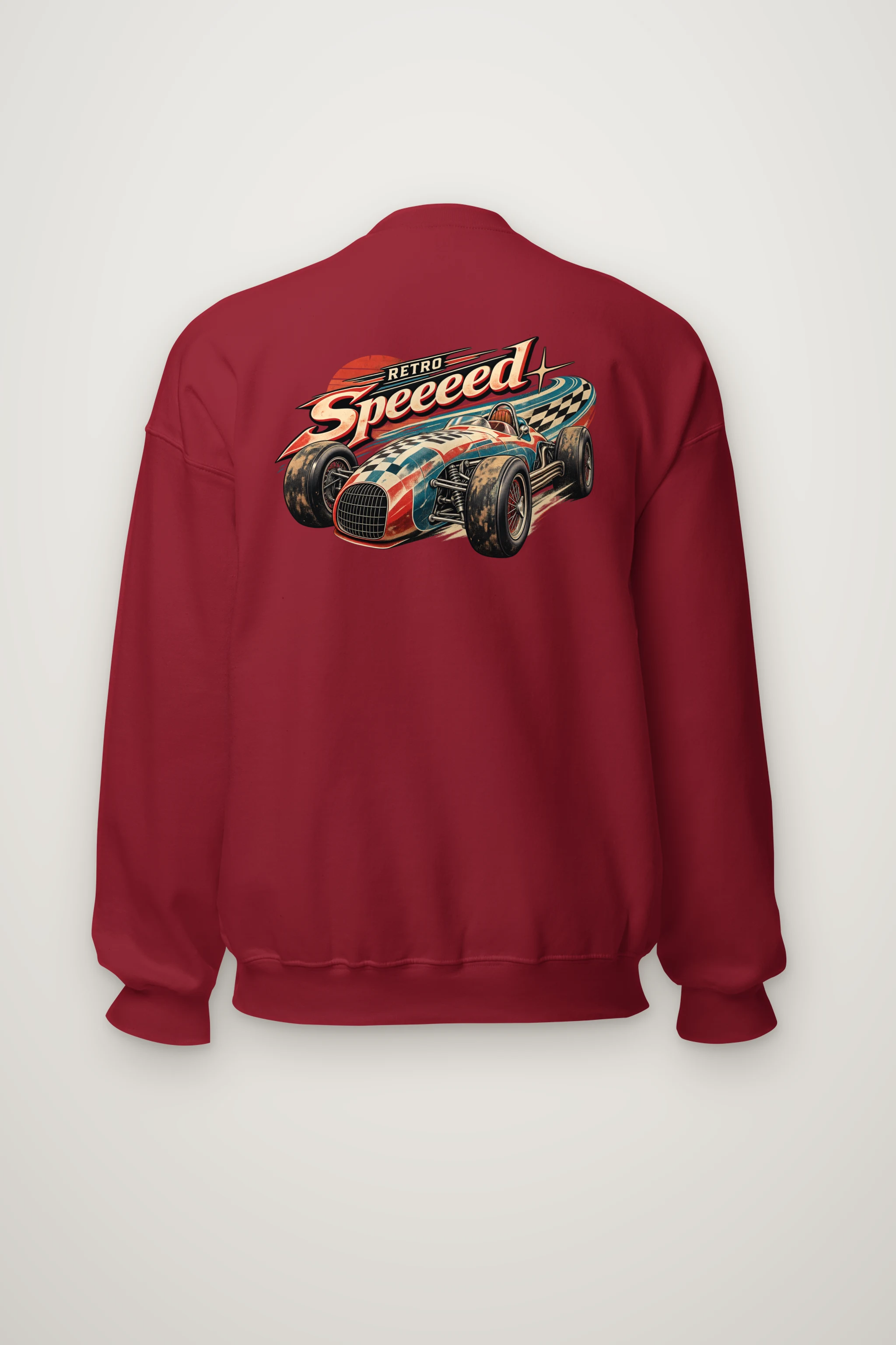 "Retro Speed Racer" Heavy Blend Unisex Crewneck Sweatshirt