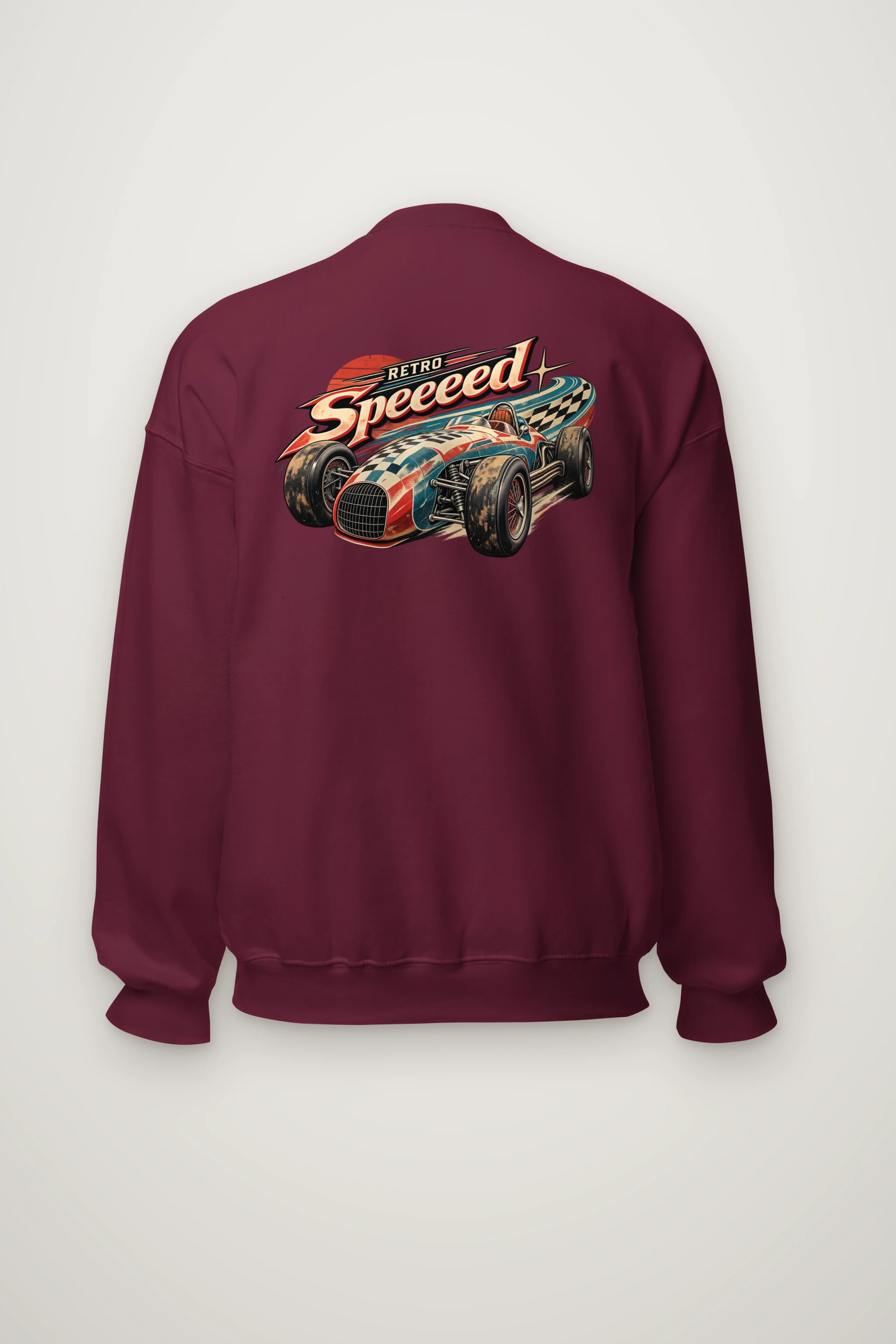 "Retro Speed Racer" Heavy Blend Unisex Crewneck Sweatshirt