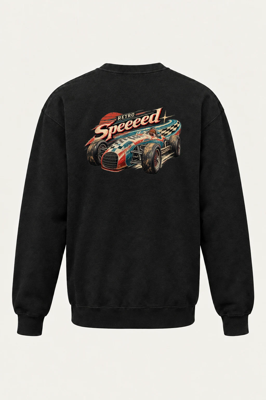 "Retro Speed Racer" Heavy Blend Unisex Crewneck Sweatshirt | Gildan 18000