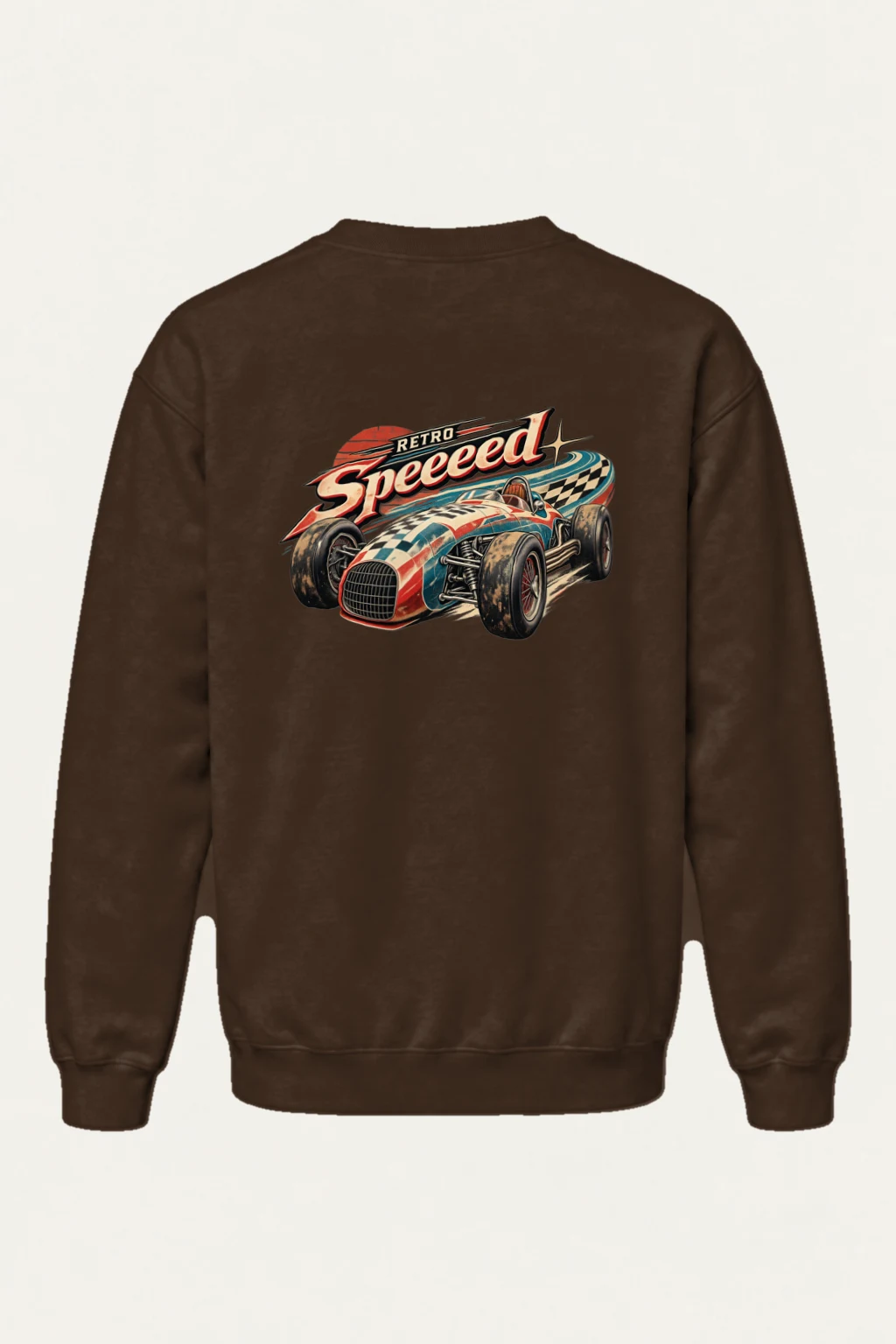 "Retro Speed Racer" Heavy Blend Unisex Crewneck Sweatshirt | Gildan 18000