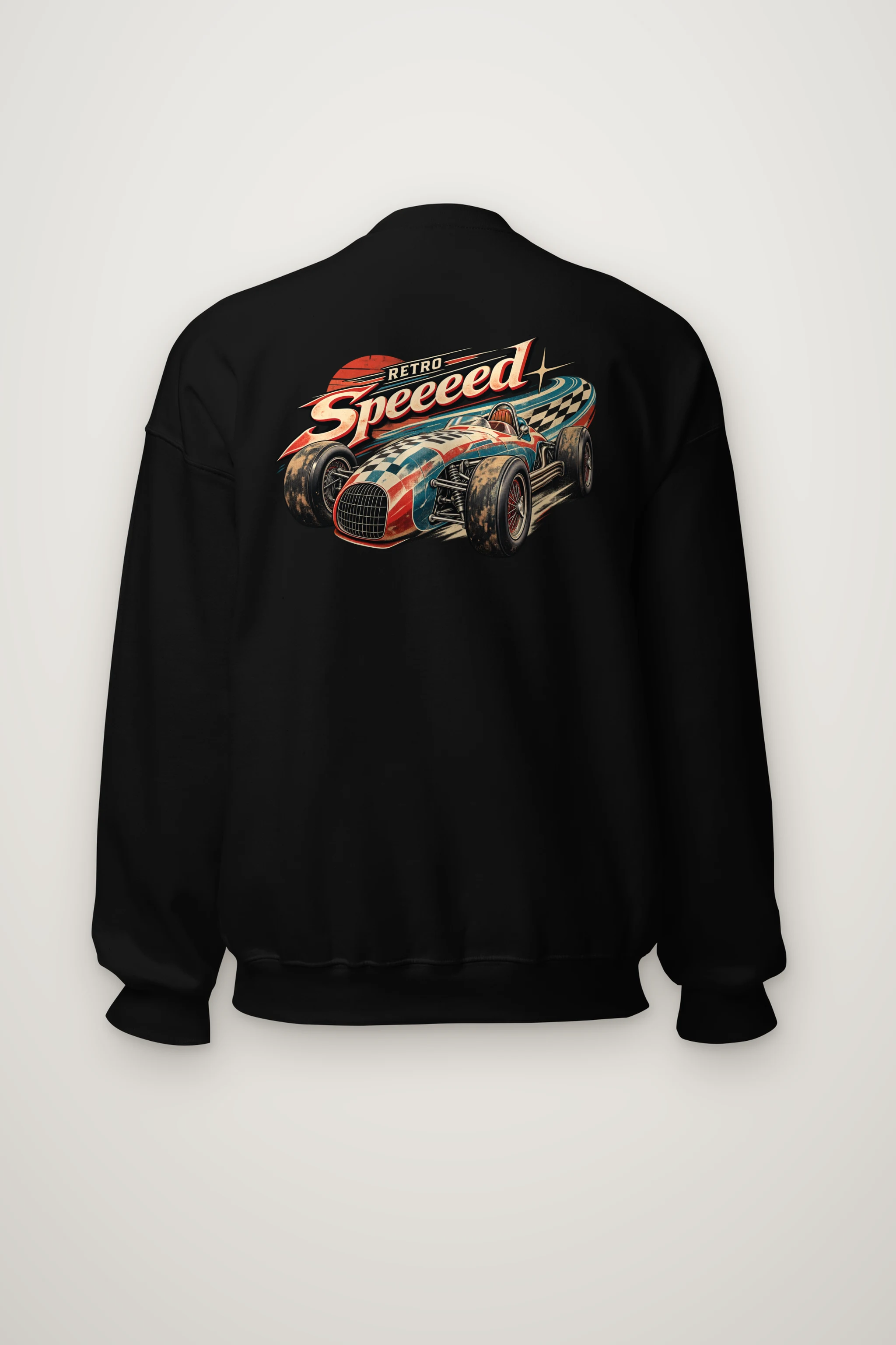 "Retro Speed Racer" Heavy Blend Unisex Crewneck Sweatshirt
