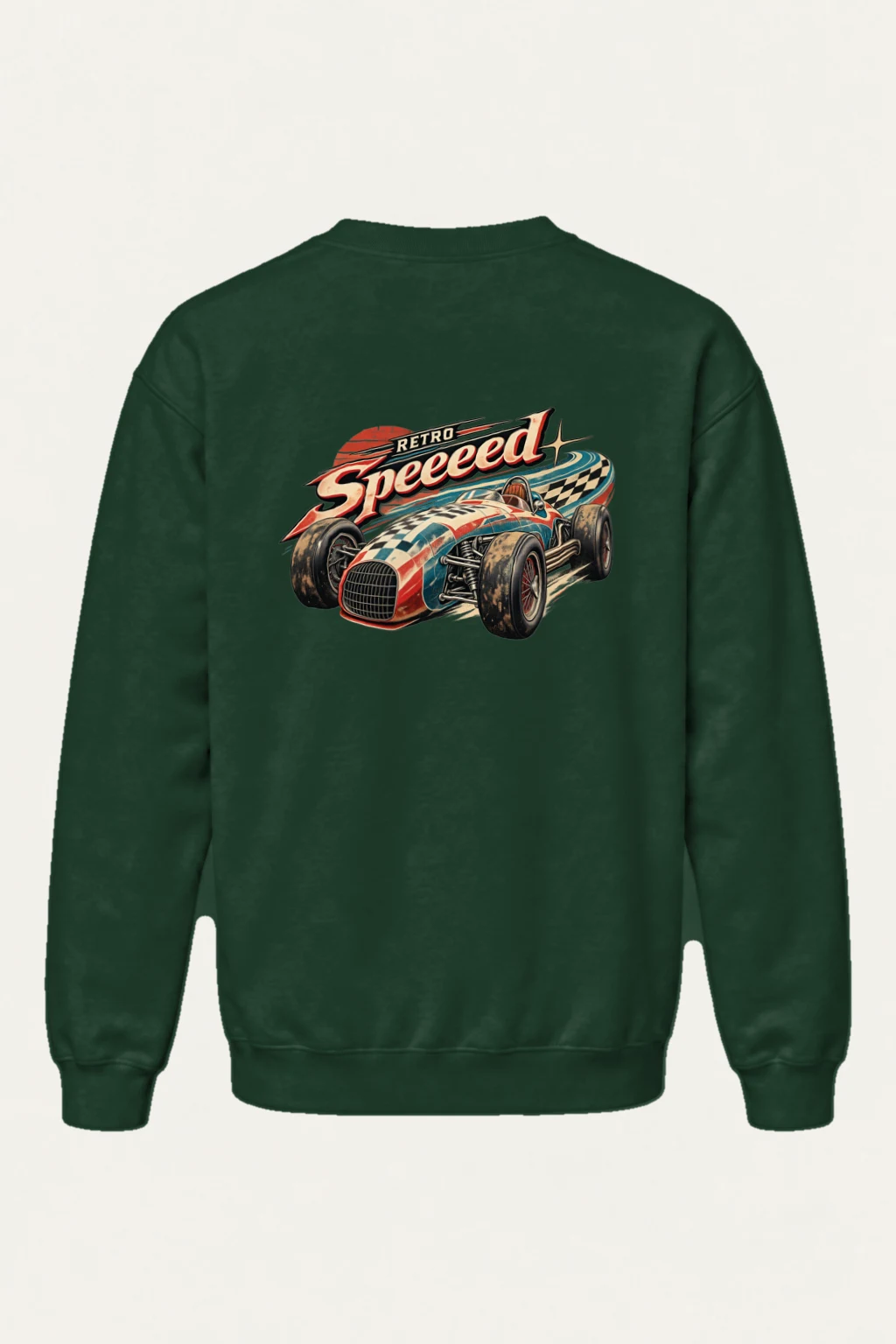 "Retro Speed Racer" Heavy Blend Unisex Crewneck Sweatshirt | Gildan 18000