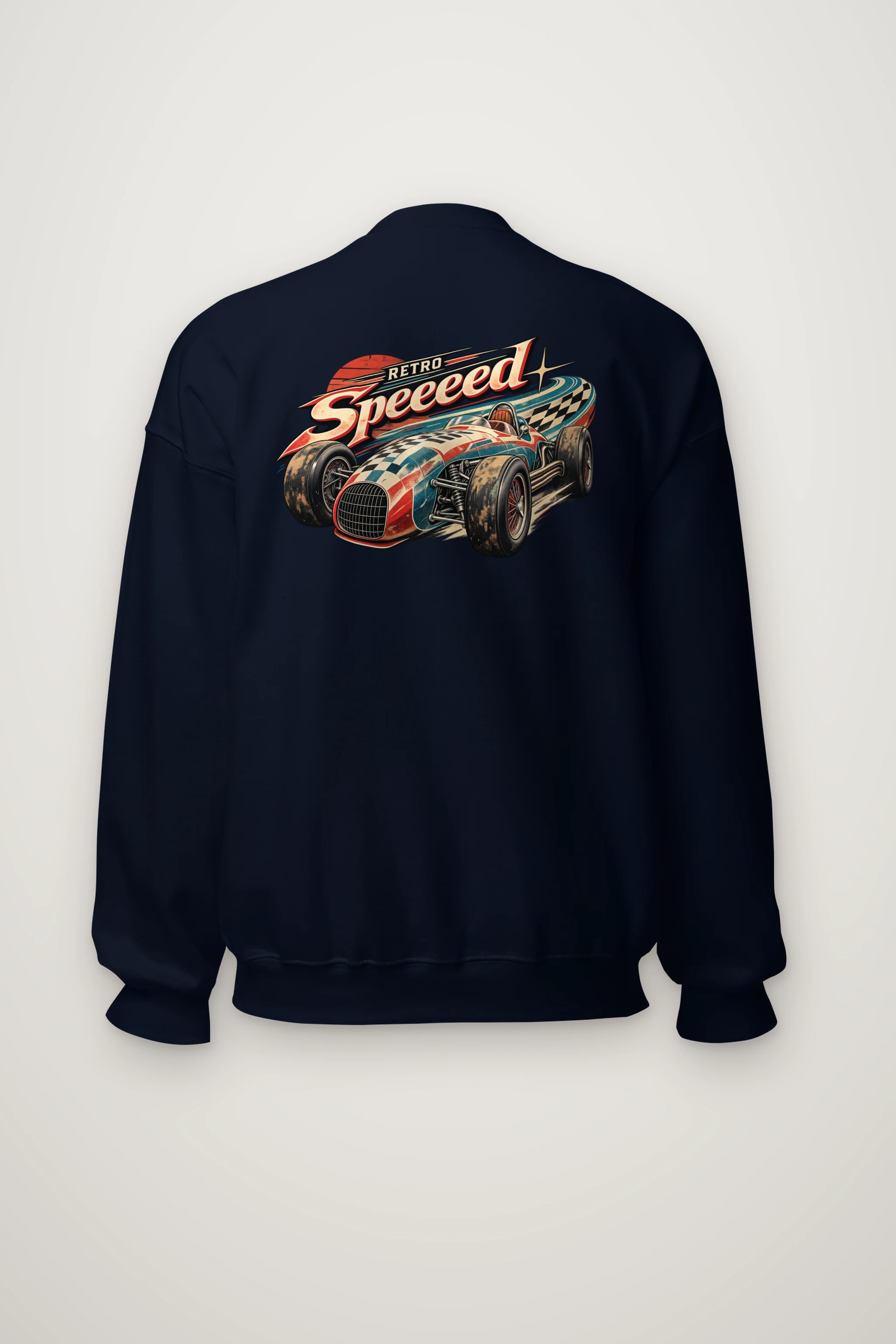 "Retro Speed Racer" Heavy Blend Unisex Crewneck Sweatshirt