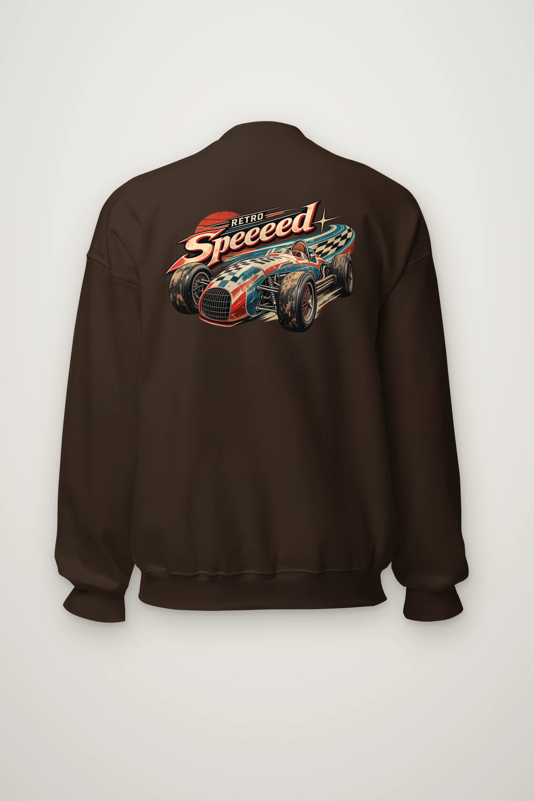"Retro Speed Racer" Heavy Blend Unisex Crewneck Sweatshirt