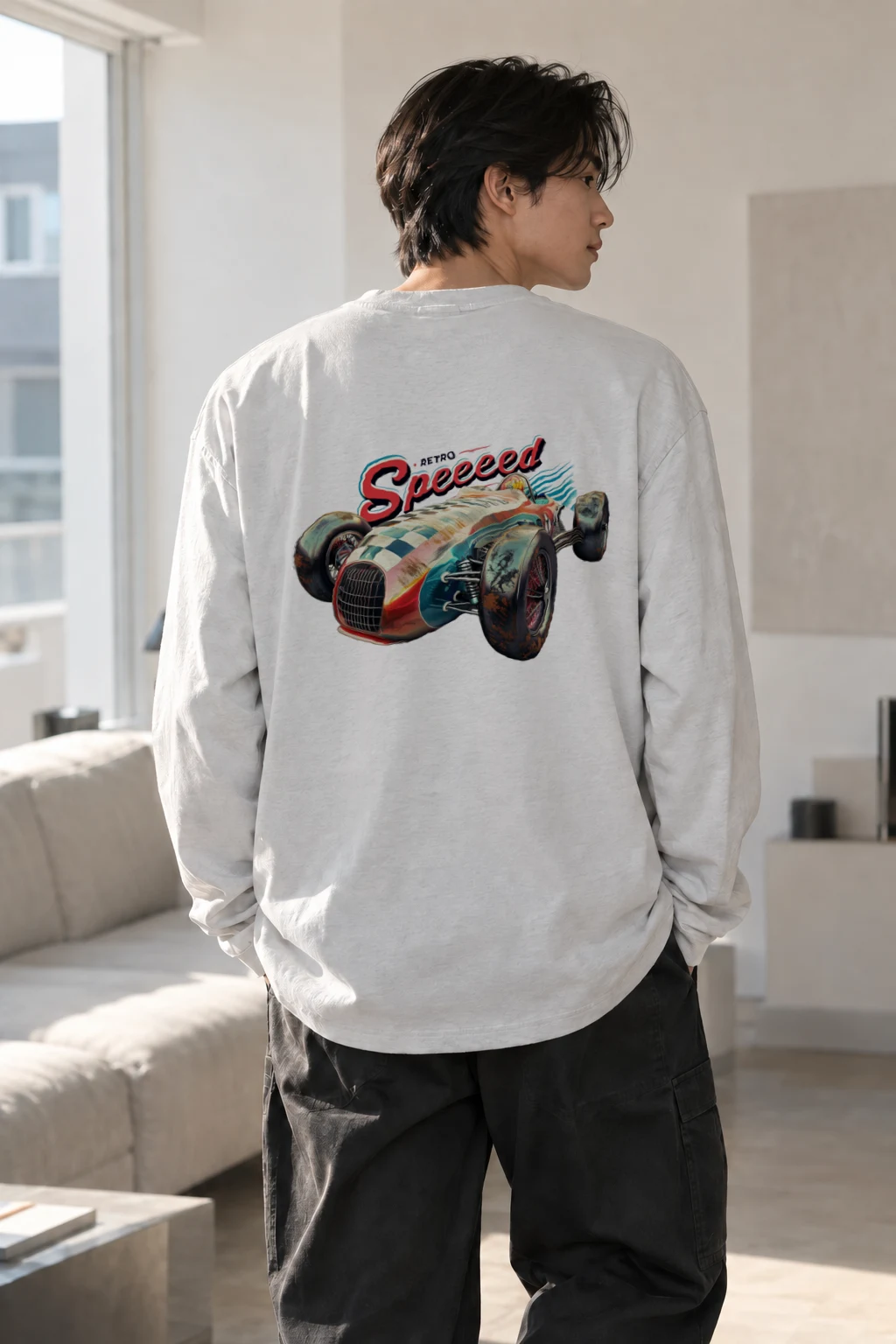 "Retro Speed" Unisex Longsleeve T-shirt | Gildan 2400