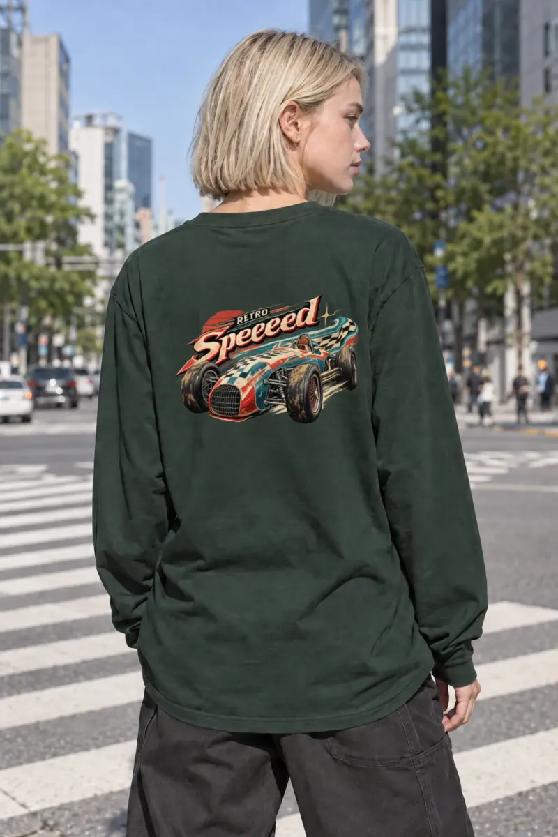 "Retro Speed" Unisex Longsleeve T-shirt | Gildan 2400