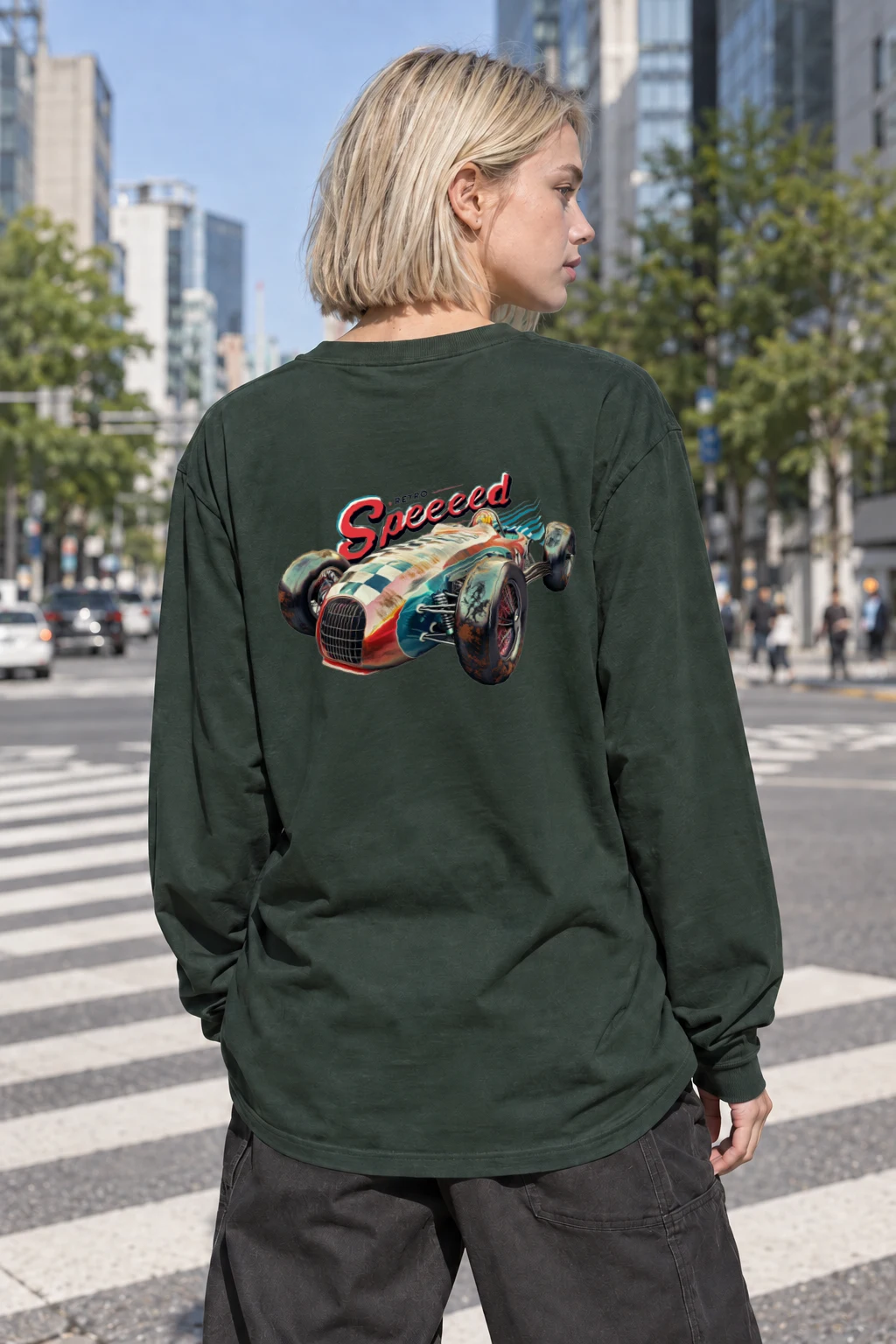 "Retro Speed" Unisex Longsleeve T-shirt | Gildan 2400