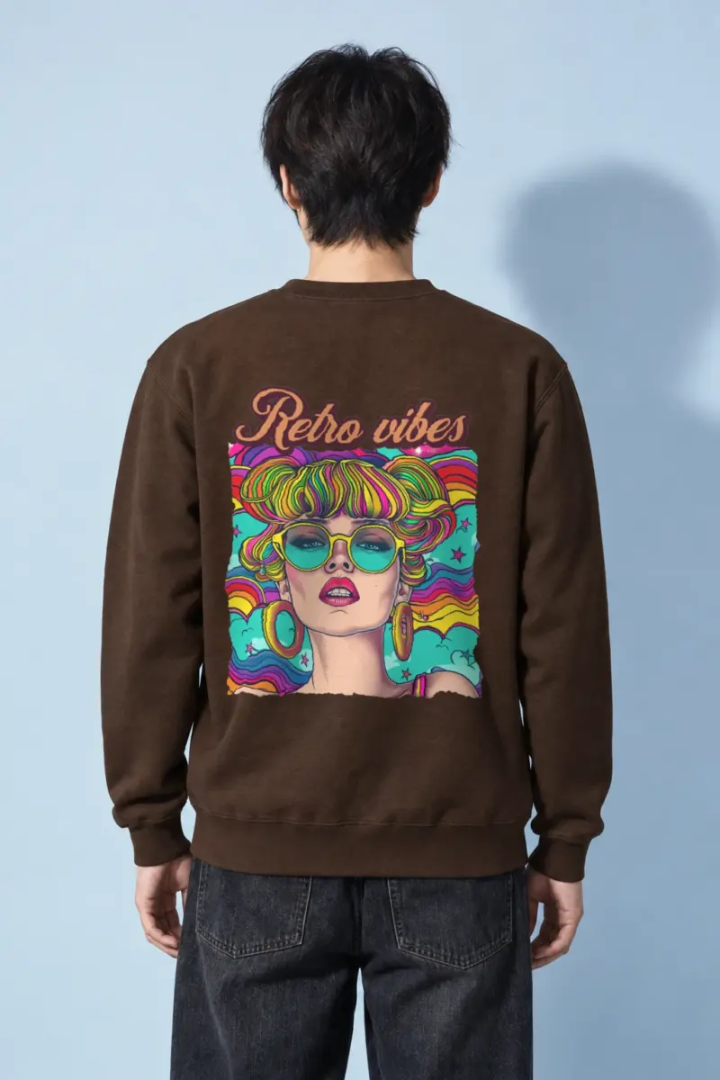 "Retro Vibes" Heavy Blend Unisex Crewneck Sweatshirt