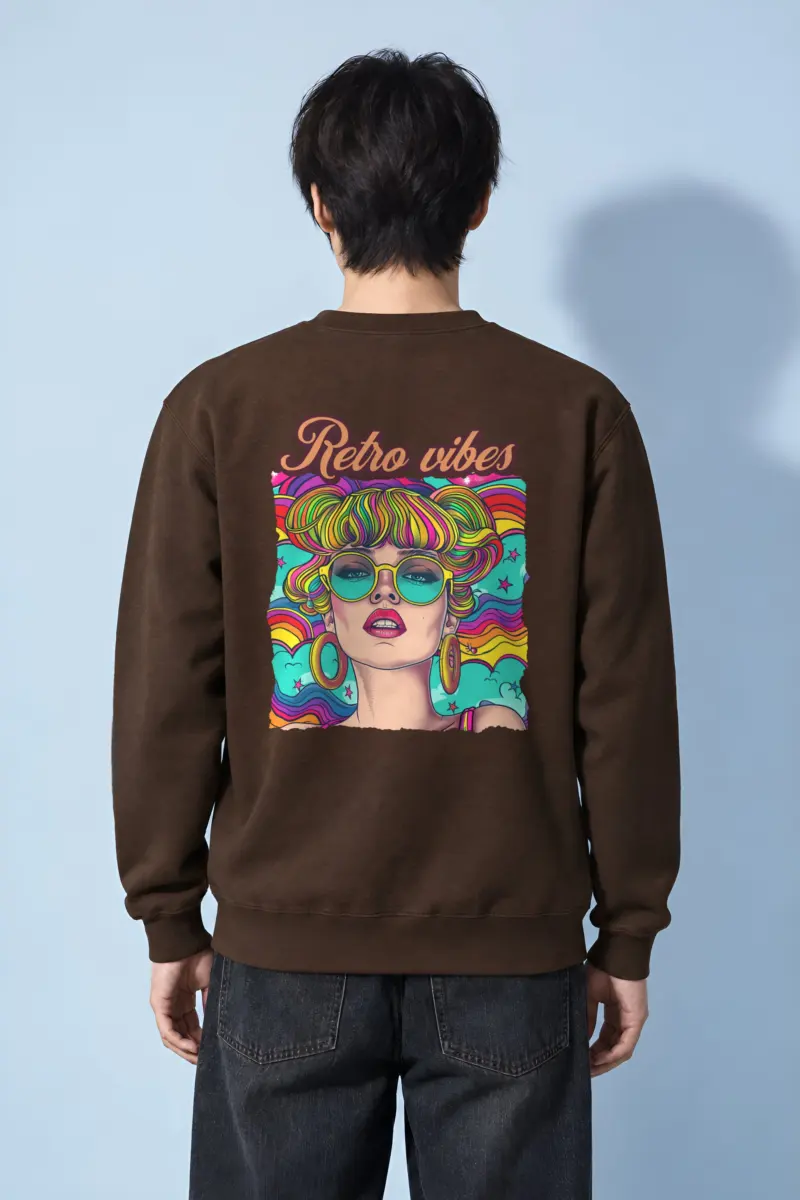 "Retro Vibes" Heavy Blend Unisex Crewneck Sweatshirt