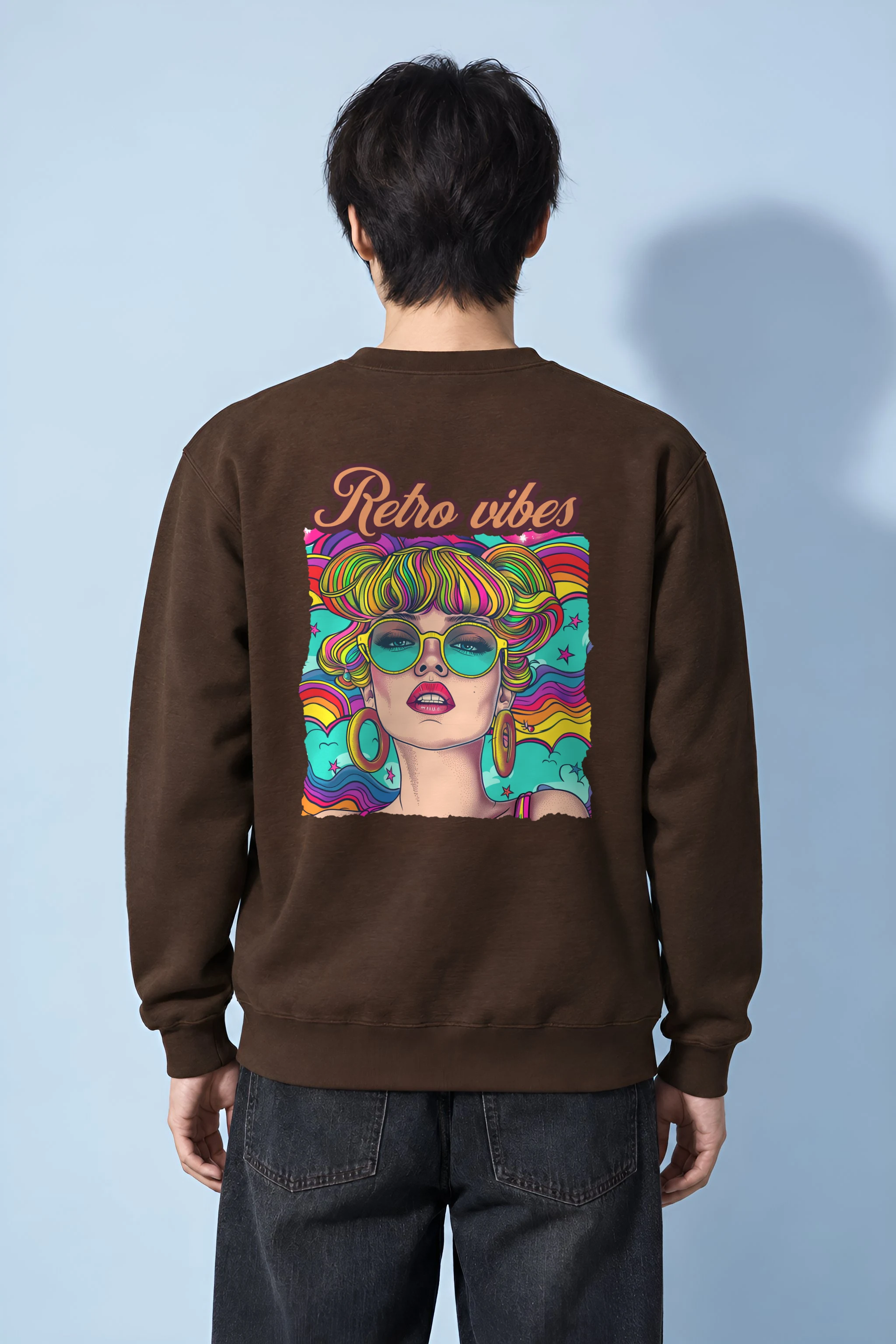 "Retro Vibes" Heavy Blend Unisex Crewneck Sweatshirt