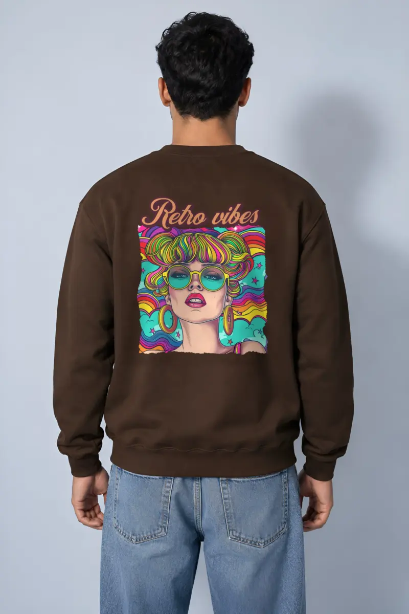 "Retro Vibes" Heavy Blend Unisex Crewneck Sweatshirt