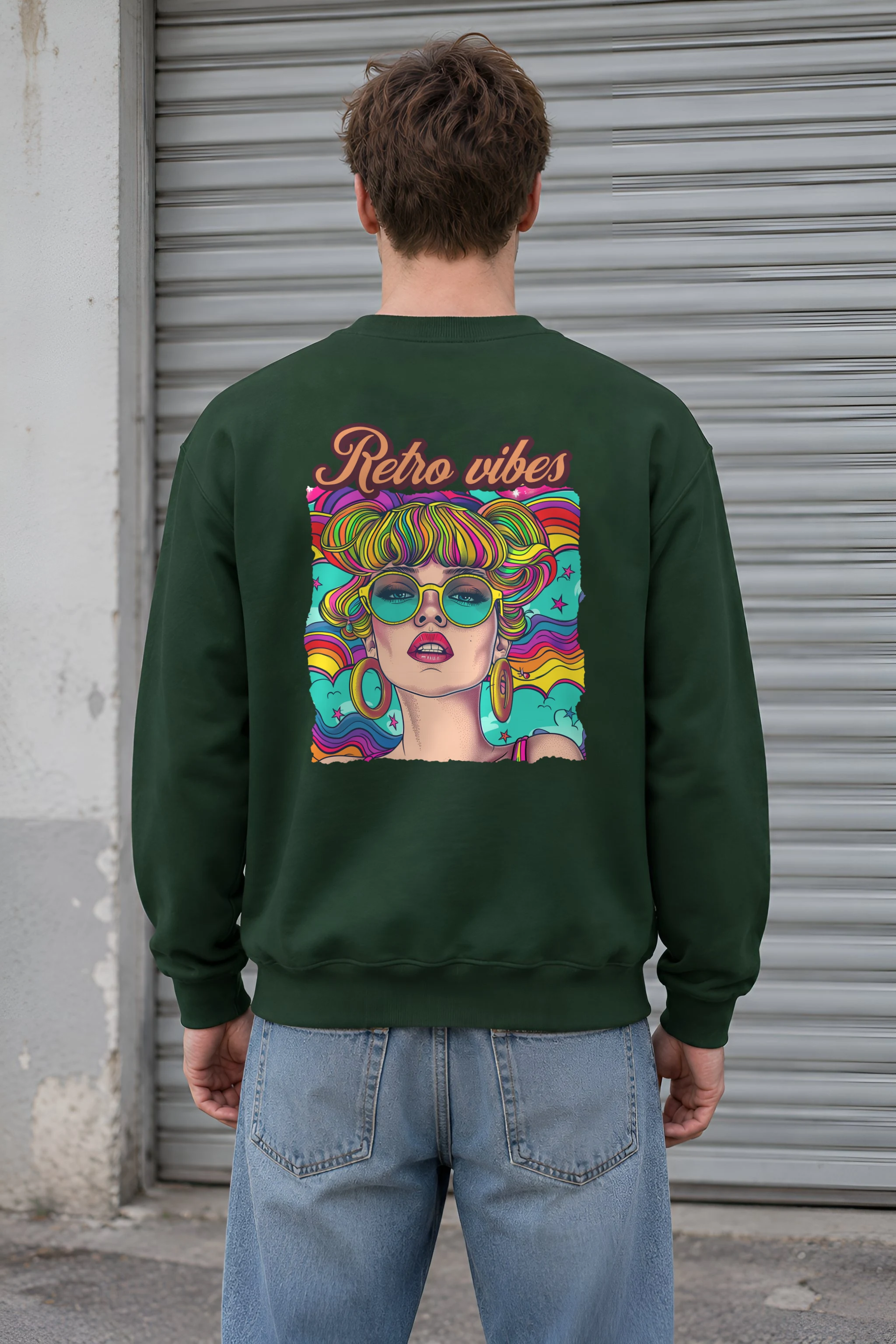 "Retro Vibes" 1 Crewneck Sweatshirt