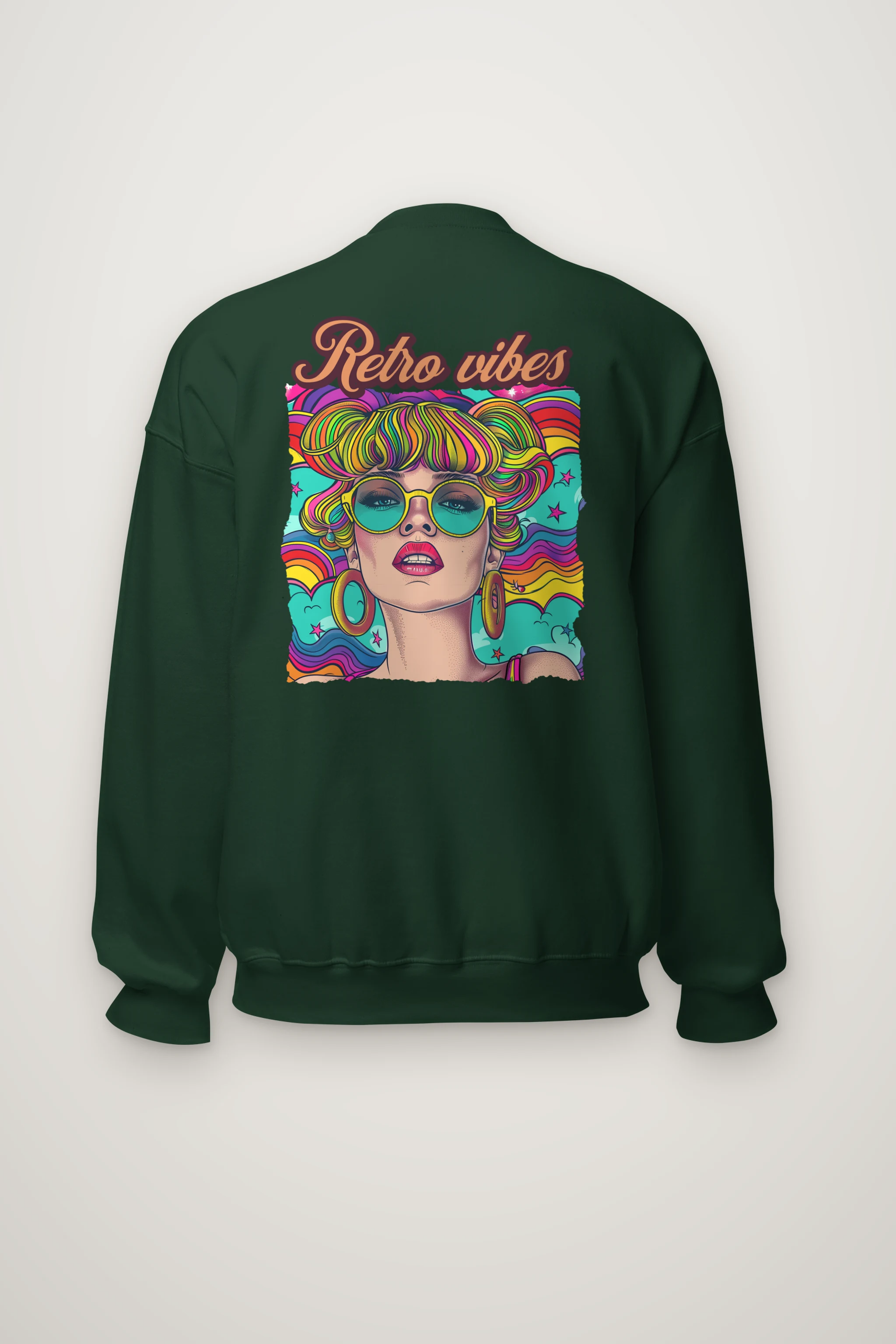 "Retro Vibes" Heavy Blend Unisex Crewneck Sweatshirt