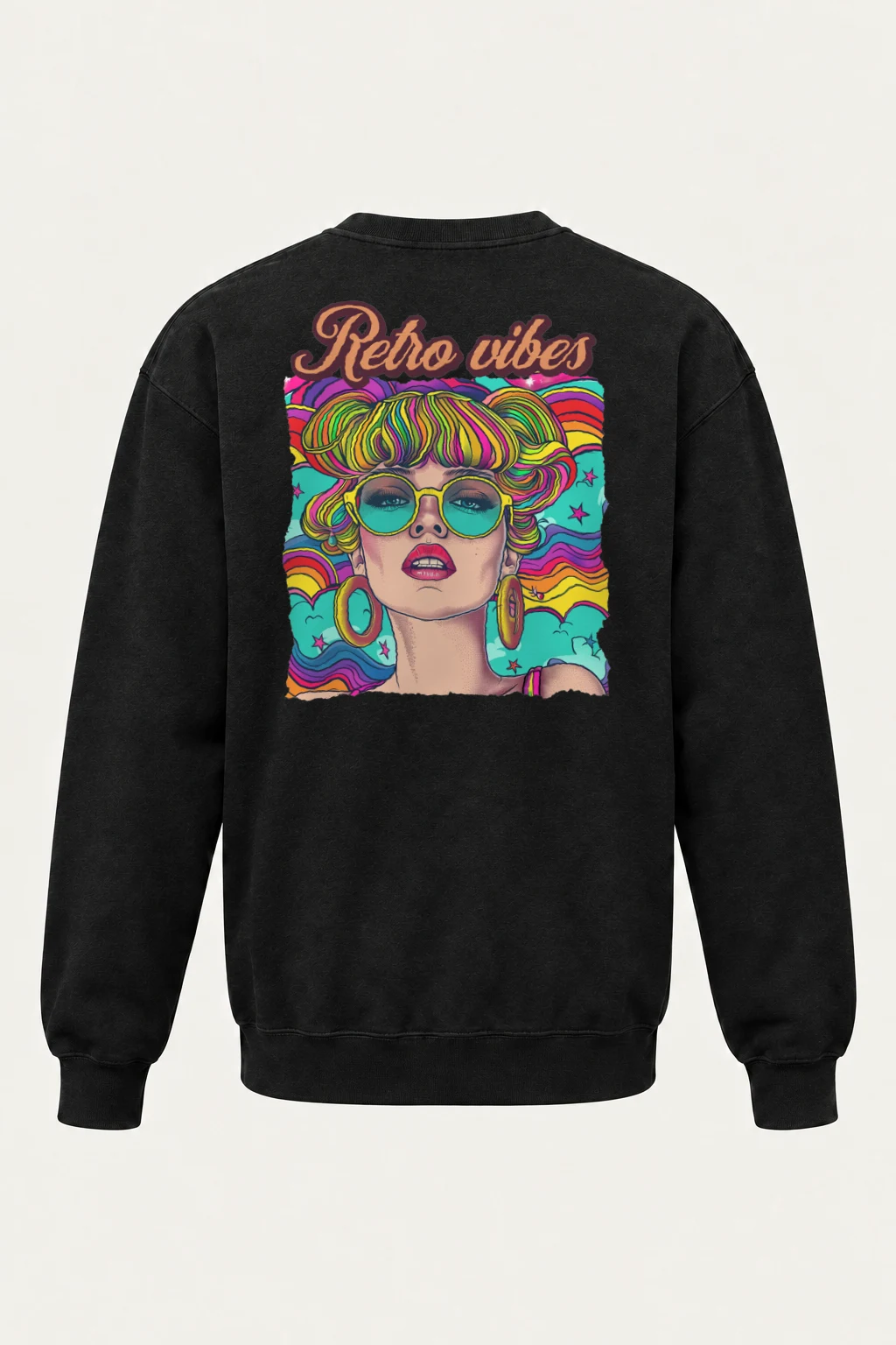 "Retro Vibes" Heavy Blend Unisex Crewneck Sweatshirt | Gildan 18000