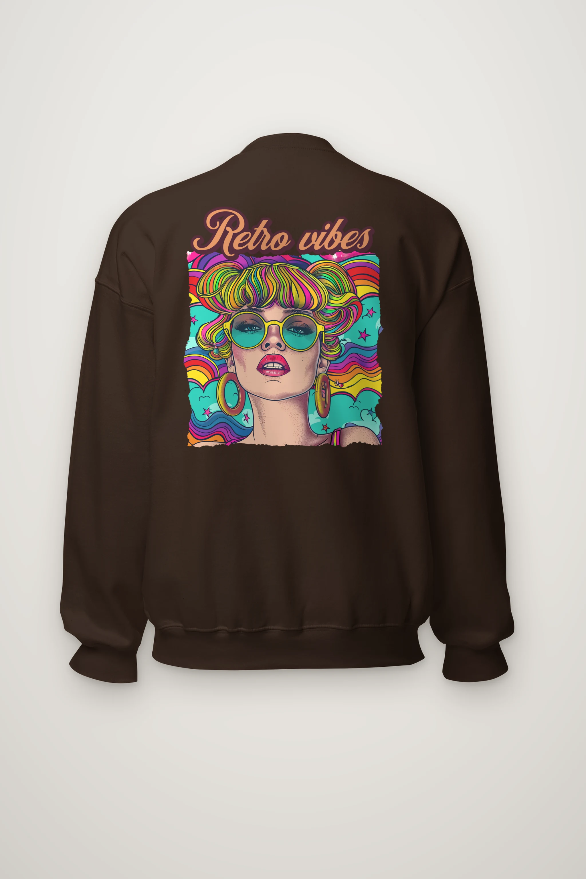 "Retro Vibes" Heavy Blend Unisex Crewneck Sweatshirt
