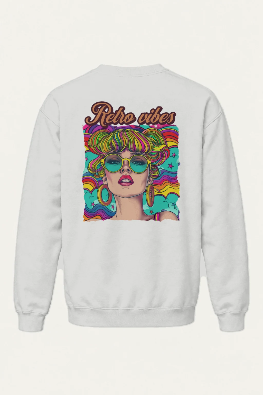 "Retro Vibes" Heavy Blend Unisex Crewneck Sweatshirt | Gildan 18000