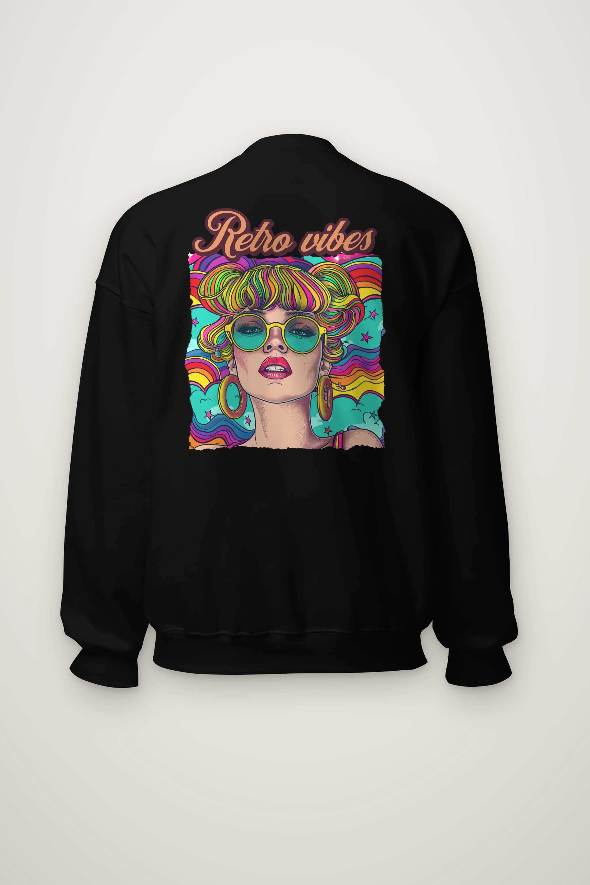 "Retro Vibes" Heavy Blend Unisex Crewneck Sweatshirt