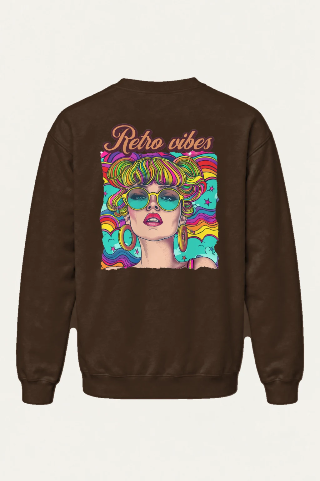 "Retro Vibes" Heavy Blend Unisex Crewneck Sweatshirt | Gildan 18000
