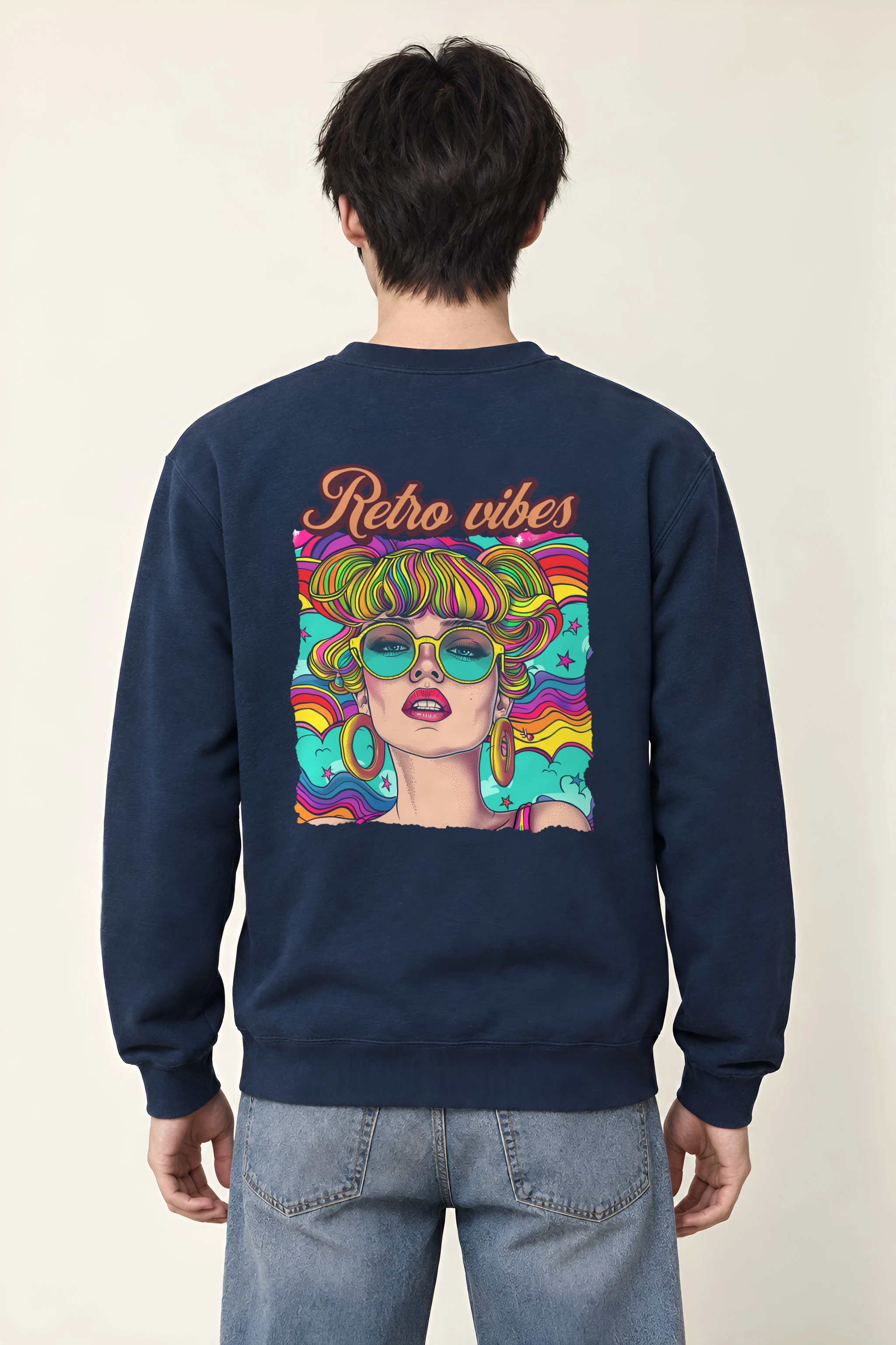 "Retro Vibes" 1 Crewneck Sweatshirt