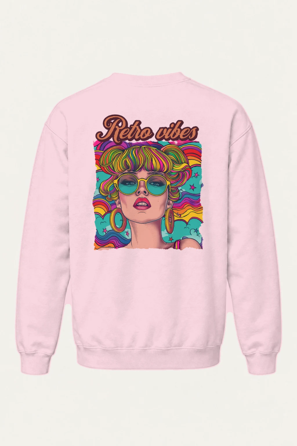 "Retro Vibes" Heavy Blend Unisex Crewneck Sweatshirt | Gildan 18000