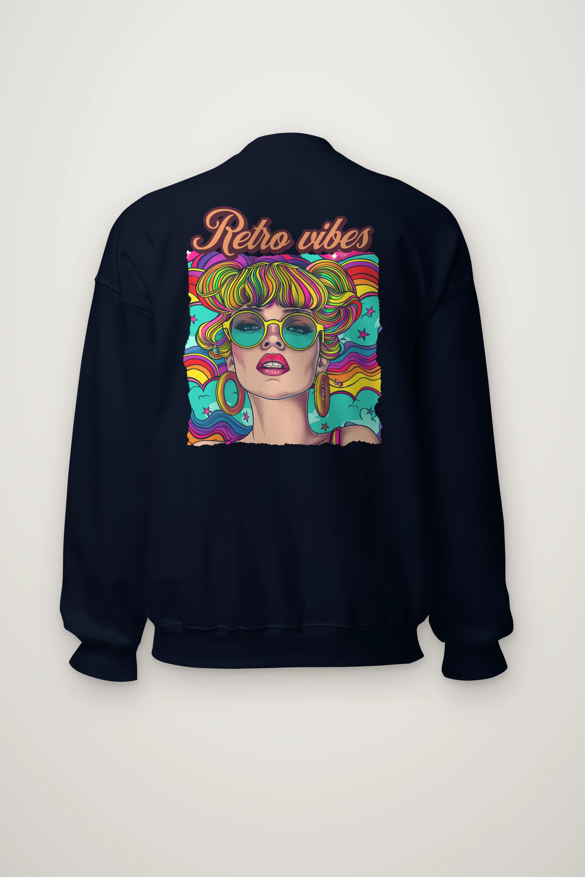"Retro Vibes" Heavy Blend Unisex Crewneck Sweatshirt