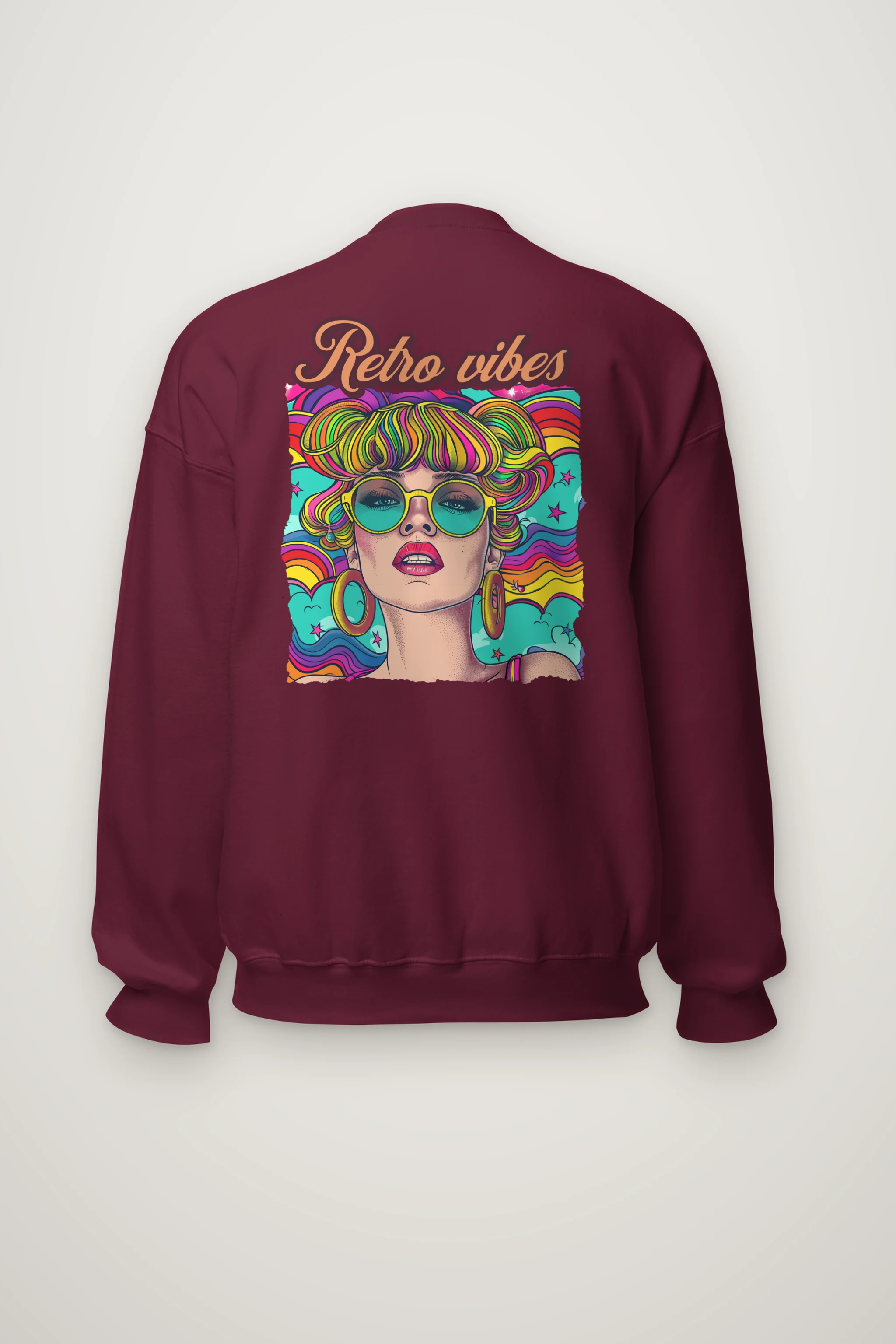 "Retro Vibes" Heavy Blend Unisex Crewneck Sweatshirt