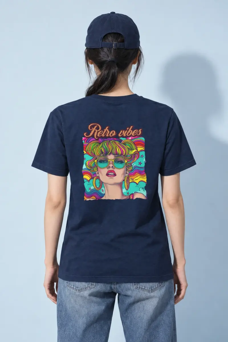 "Retro Vibes" Heavyweight Unisex Crewneck T-shirt
