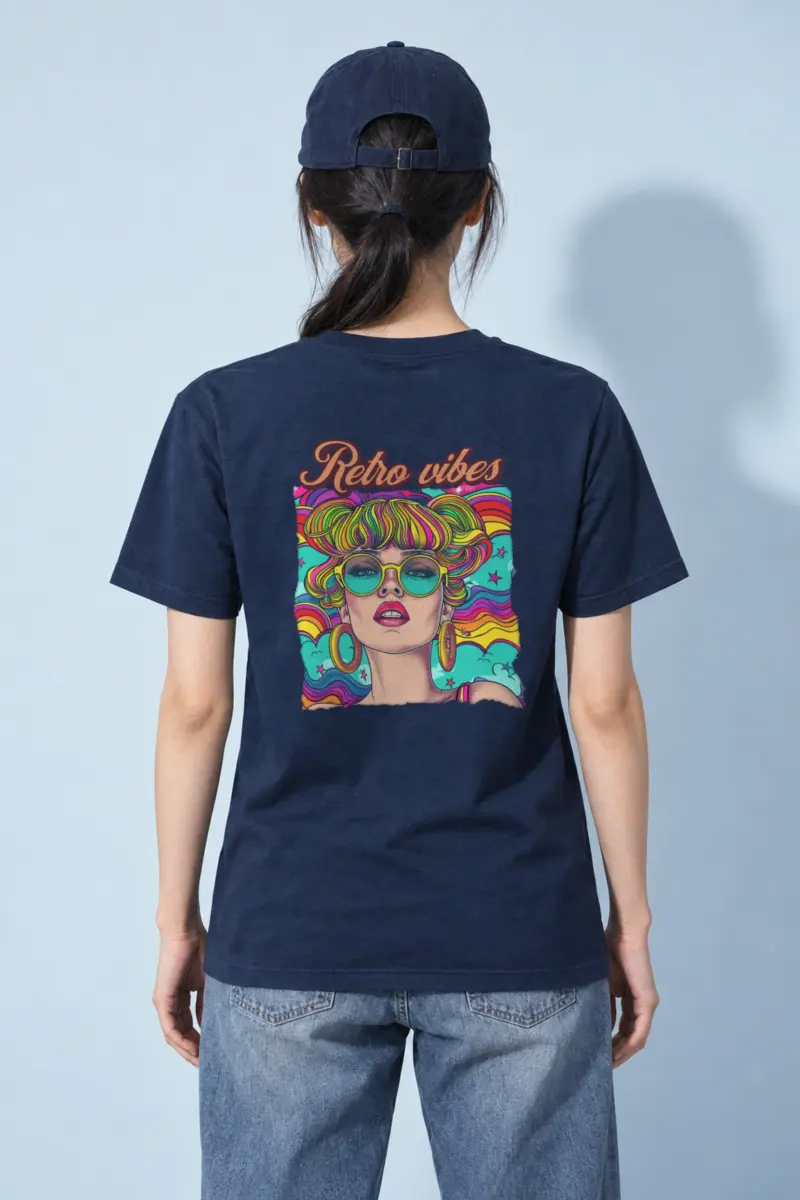"Retro Vibes" Heavyweight Unisex Crewneck T-shirt
