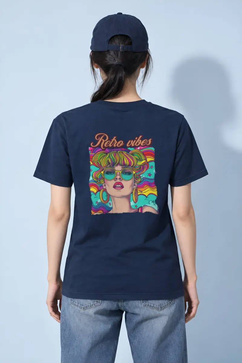 "Retro Vibes" Heavyweight Unisex Crewneck T-shirt
