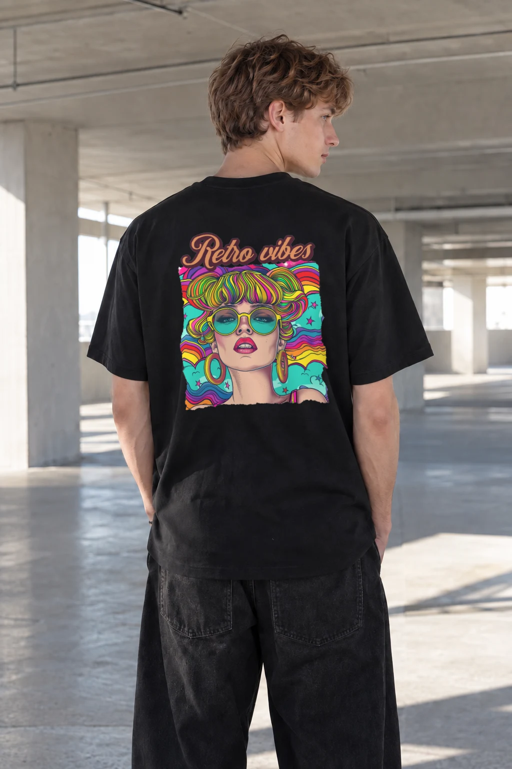 "Retro Vibes" Heavyweight Unisex Crewneck T-shirt | Gildan 5000