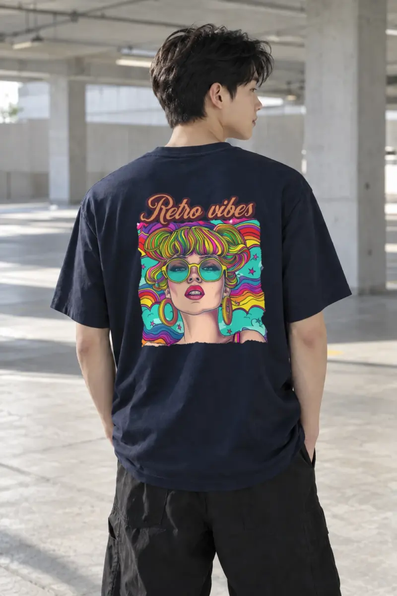 "Retro Vibes" Heavyweight Unisex Crewneck T-shirt | Gildan 5000