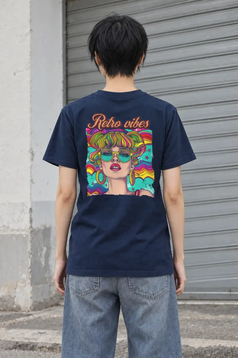 "Retro Vibes" Heavyweight Unisex Crewneck T-shirt | Gildan 5000