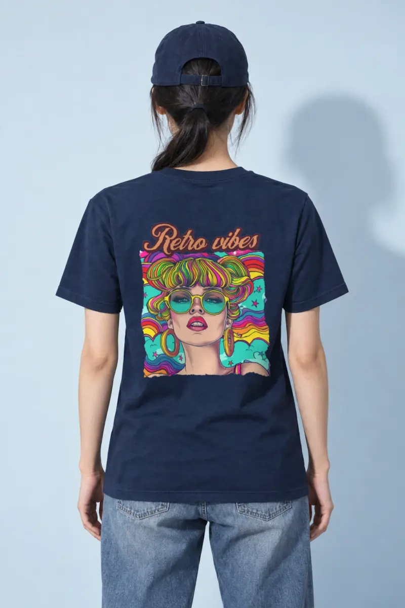 "Retro Vibes" Heavyweight Unisex Crewneck T-shirt