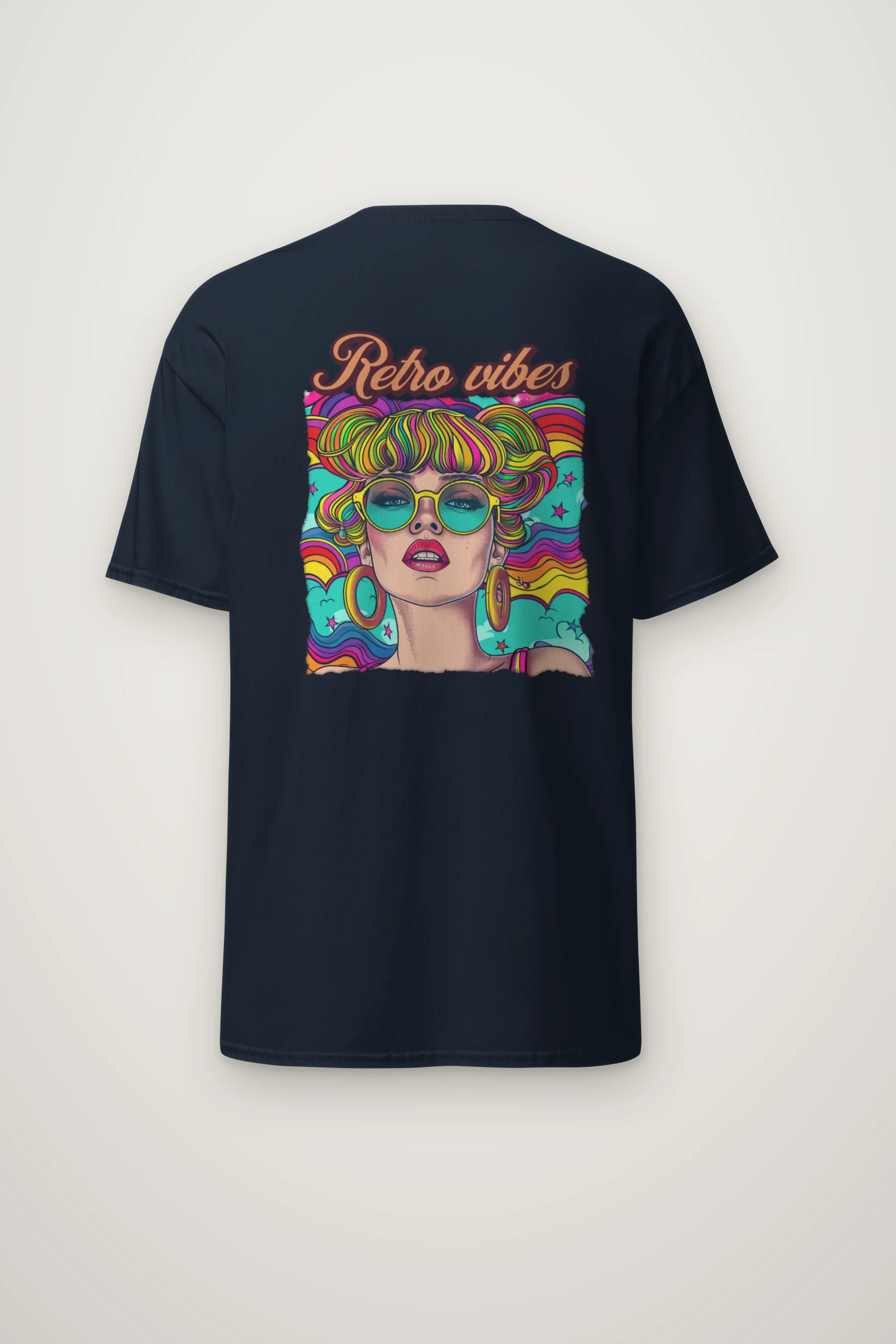 "Retro Vibes" Heavyweight Unisex Crewneck T-shirt
