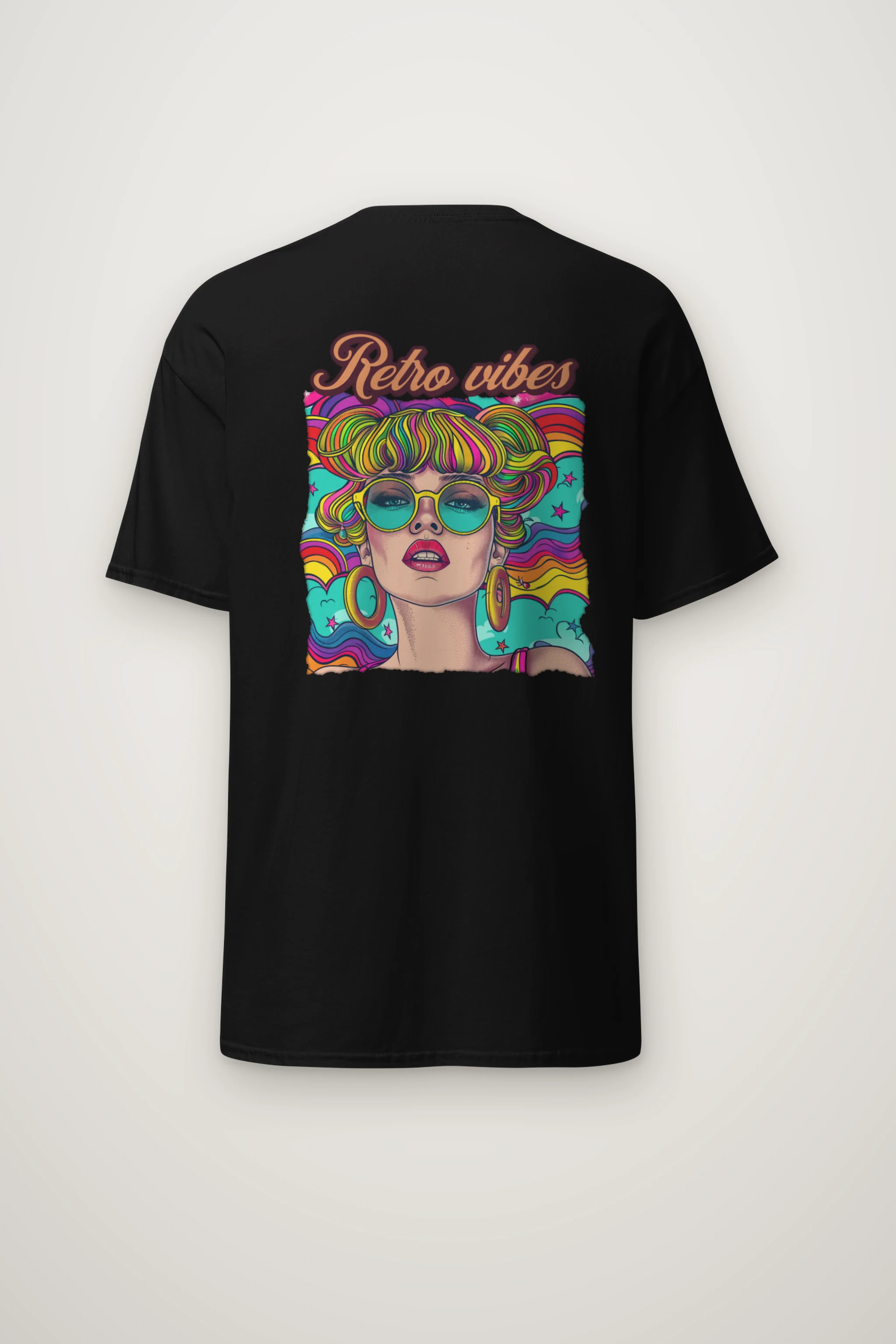 "Retro Vibes" Heavyweight Unisex Crewneck T-shirt